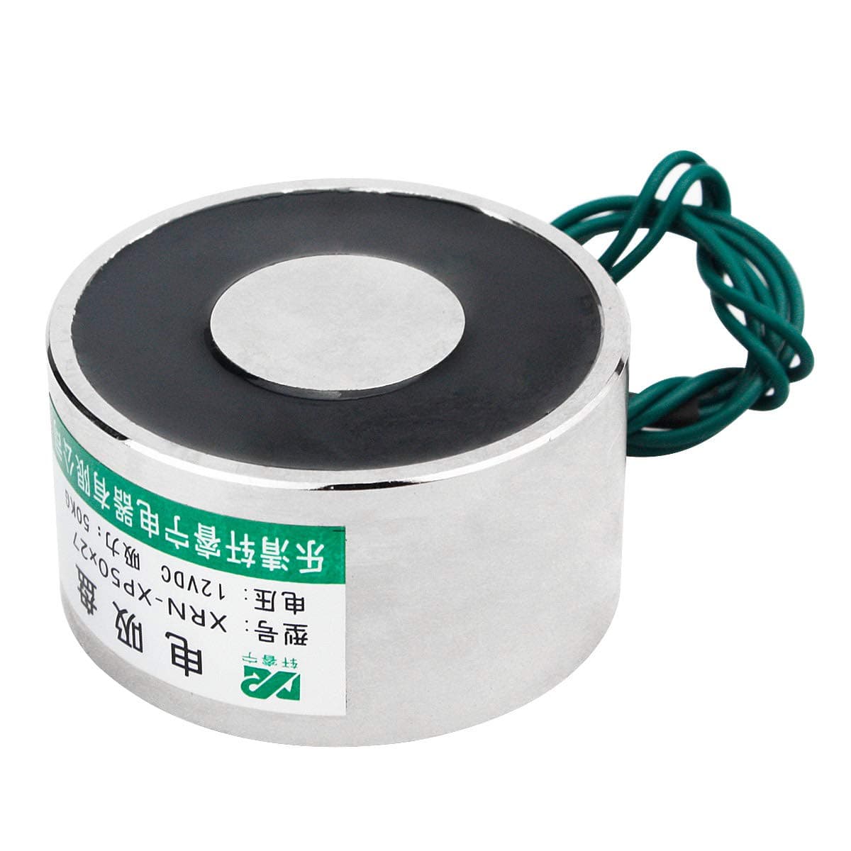 Electrical Buddy Sucked Disc Solenoid Electric Lift Holding Electromagnet 50mm x 27mm DC12V 50KG