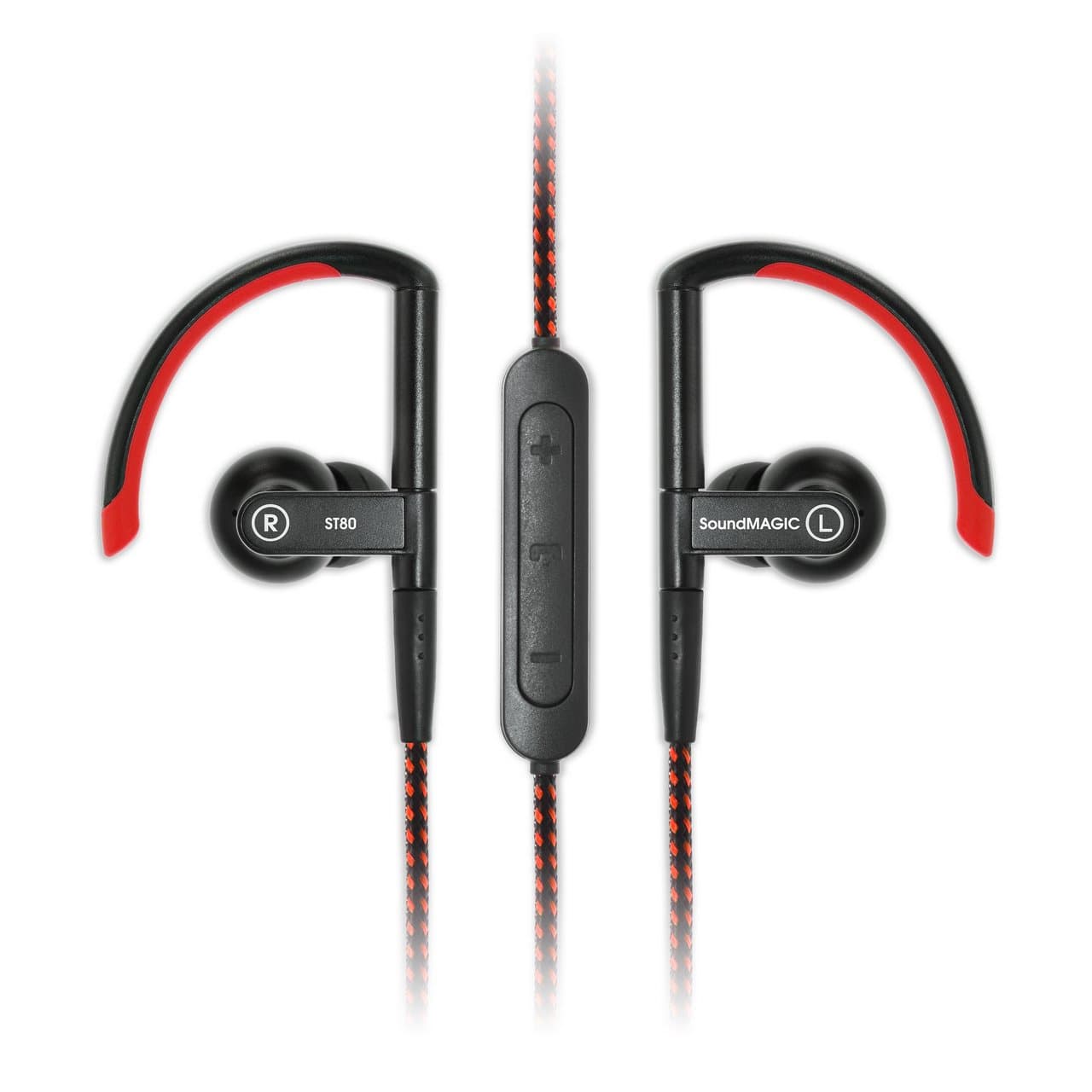 SoundMAGIC ST80 Wireless Sports Earphone with Detachable Modular Cables - Red/Black