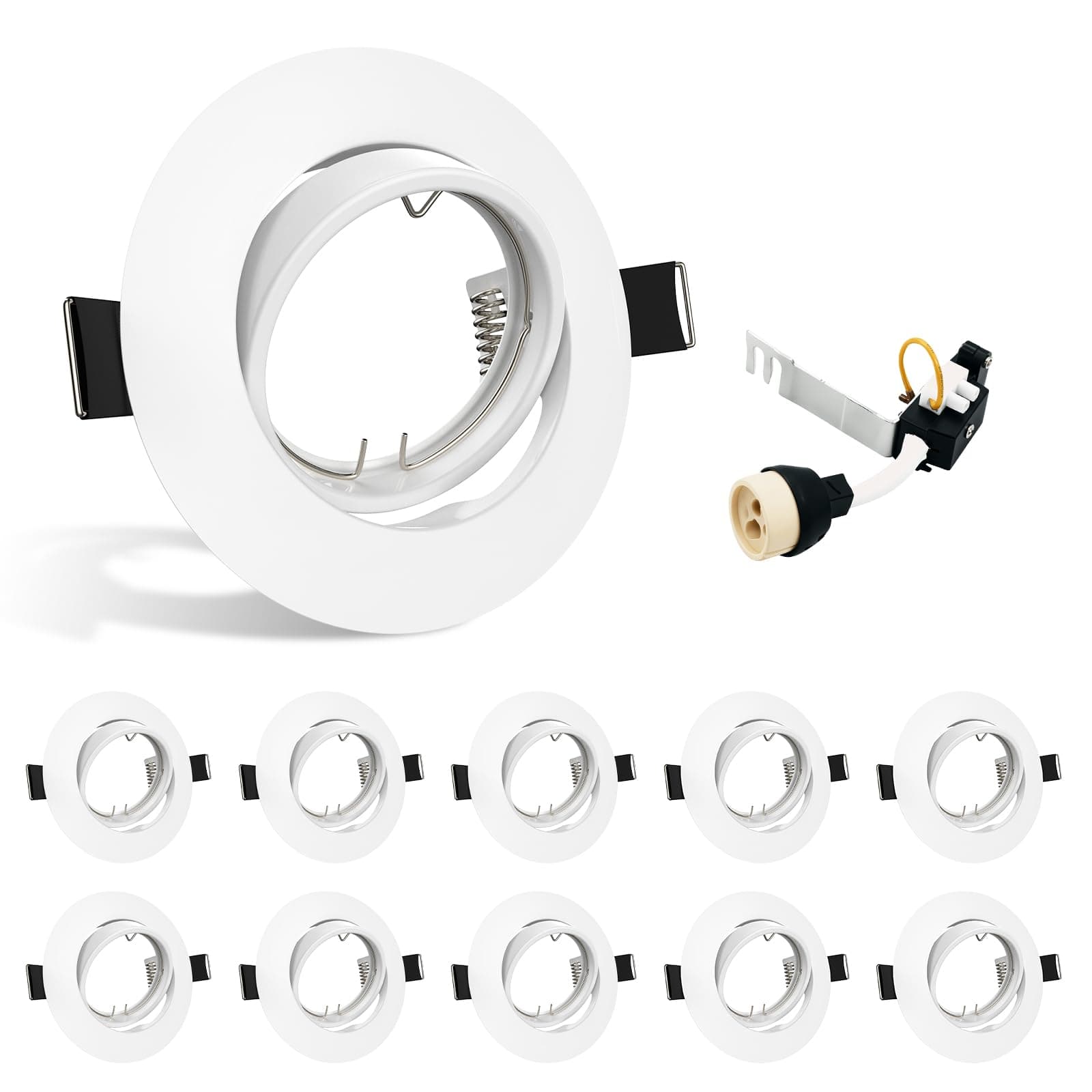10x GU10 Downlight Fittings