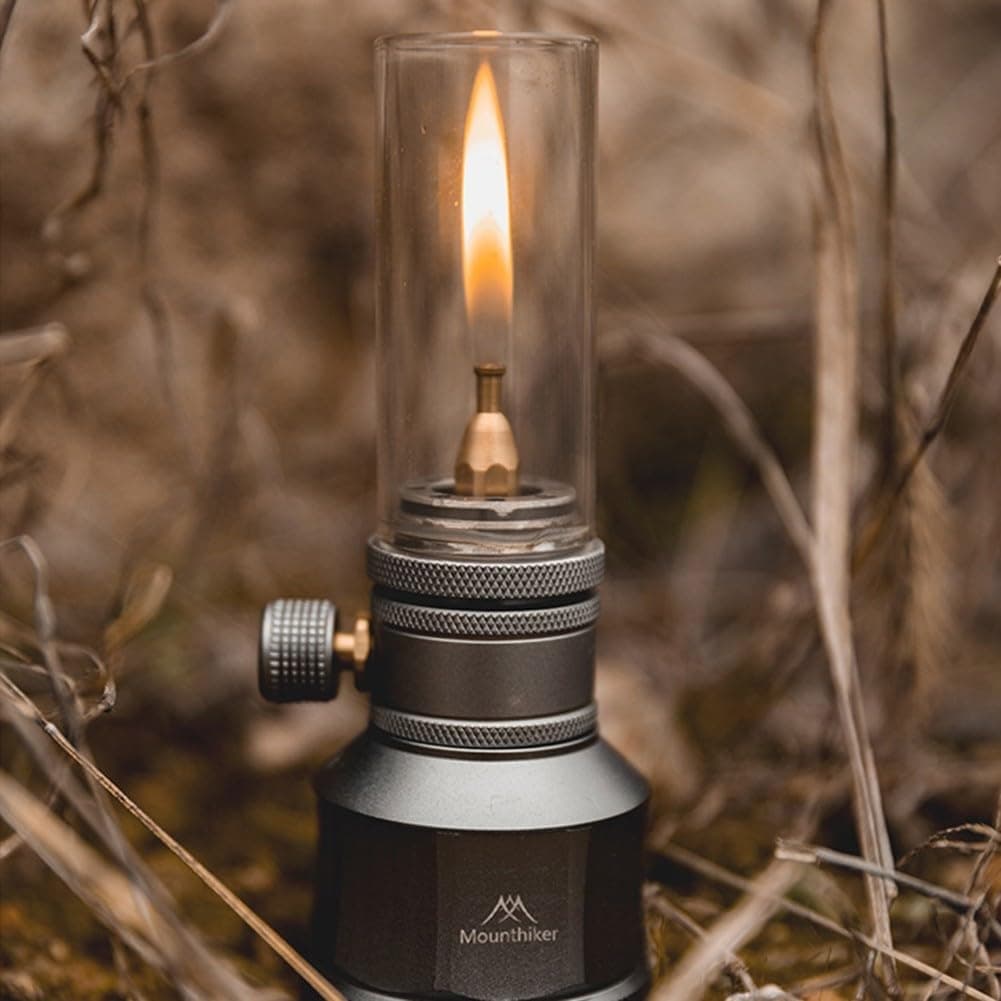 Camping Lamp, Portable Camping Gas Lamp with Empty Tank, Propane Lantern Gas Lamp Refillable EN417 Lindal Valve Type Gas Canister(Gas Lantern with Tank)