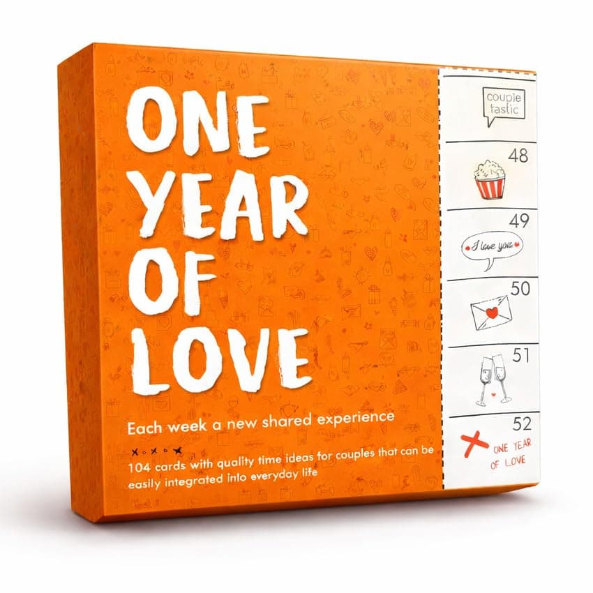 for Couples – One Year of Love Box with 52 Cards: Romantic Date Ideas, Conversation Questions & Massage Techniques to Reconnect and Keep Your Love Strong