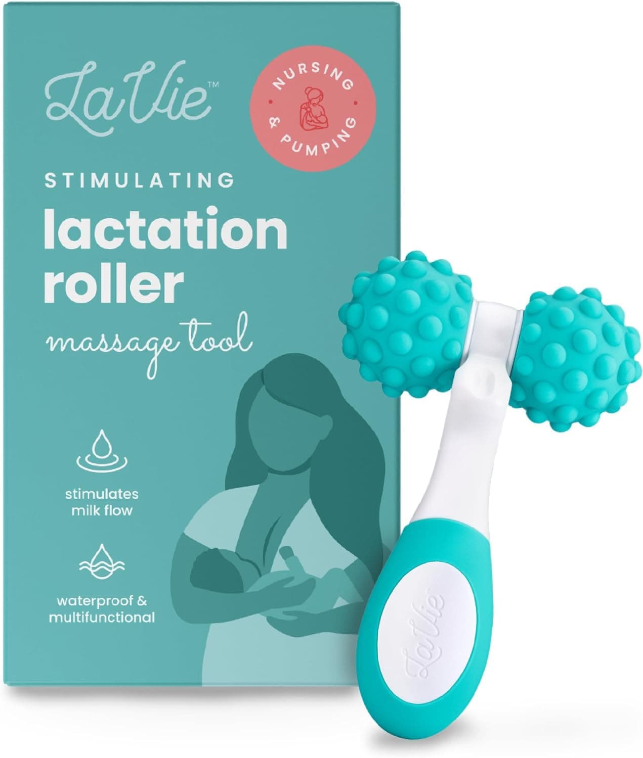 Lavie Lactation Massager Roller, Manual Massage Breastfeeding Support To Improve Milk Flow, Reduce Engorgement, Simplify Breast Massage, Medical Grade