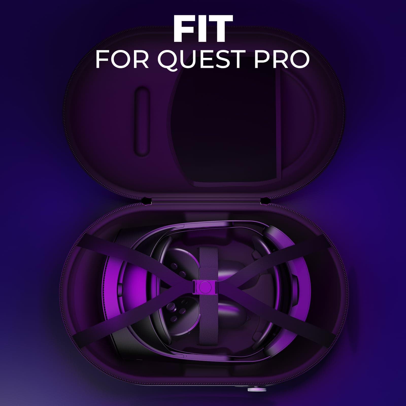 DESTEK CC2 Carrying Case Compatible with Meta/Oculus Quest Pro and Touch Controllers, VR Accessories for Travel, Storage, and Portable Protection