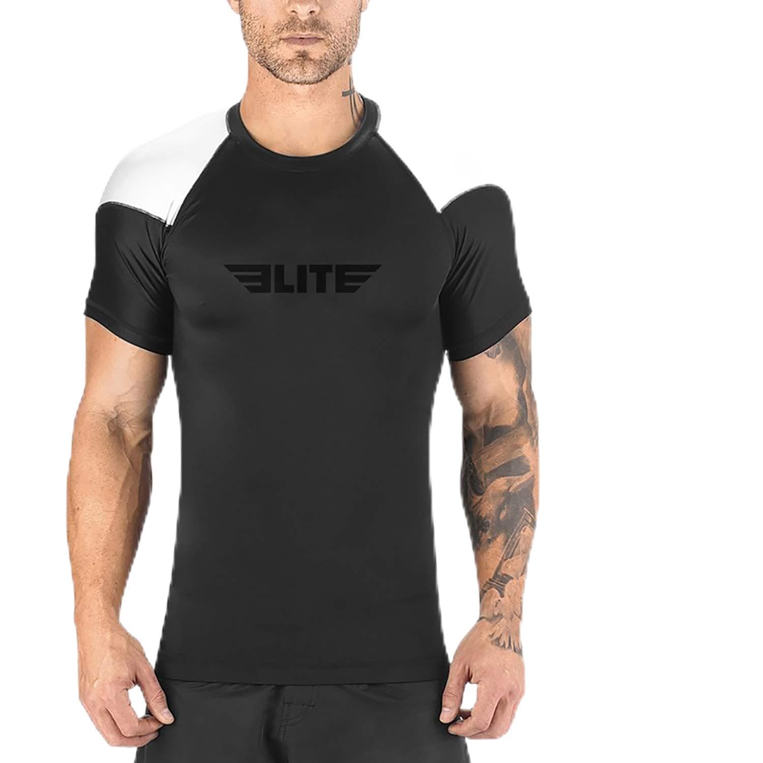 Jiu Jitsu BJJ Rash Guards, Men’s BJJ, No GI, MMA Ranked Short Sleeve Compression Base Layer Rash Guard