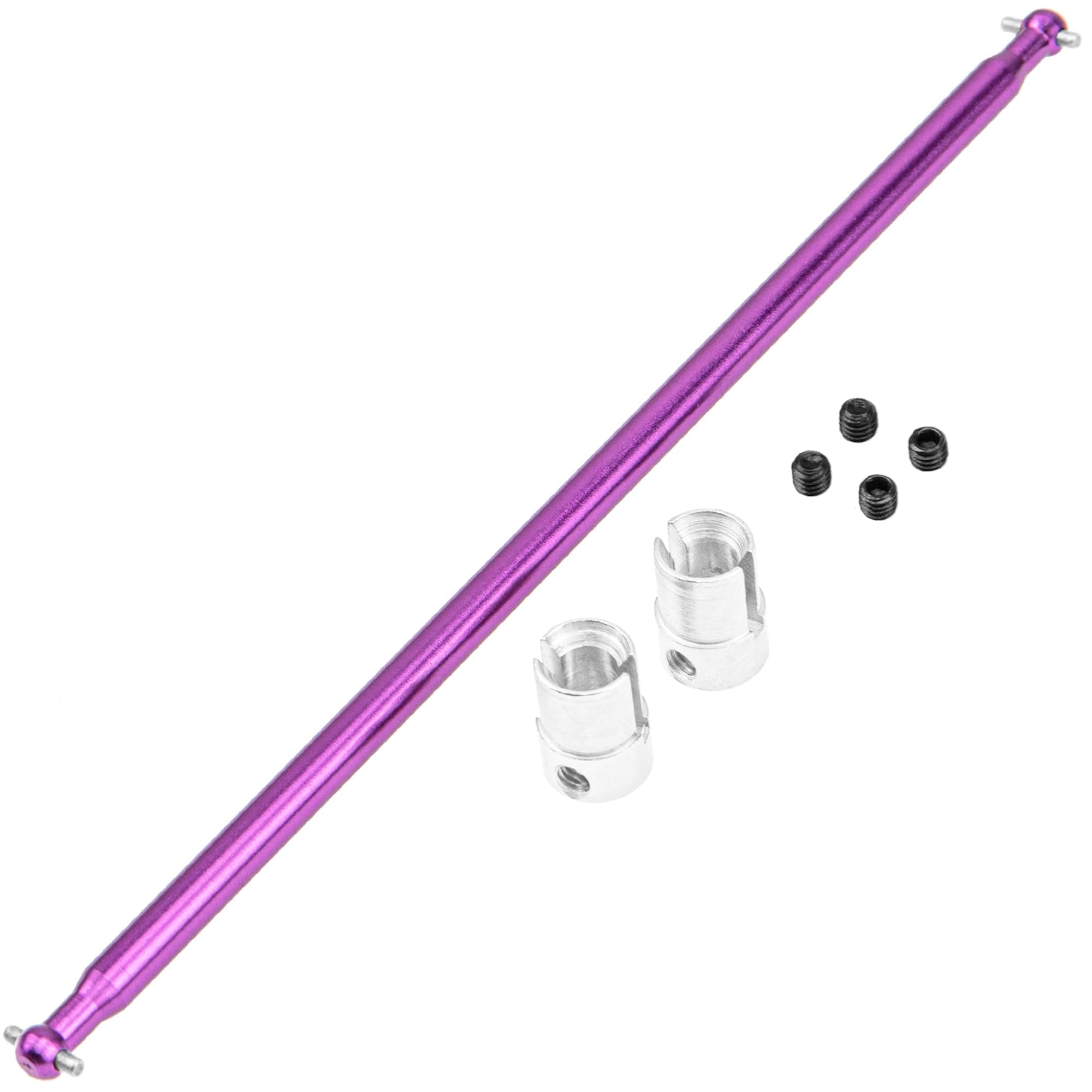 Vgoohobby Metal 170mm Drive Shaft Centre Joint Dog Bone 04003 & 02016 Steel Drive Cup for Redcat Volcano Epx Pro Tornado Sandstorm HSP 94111 94170 1/10 RC Car Truck