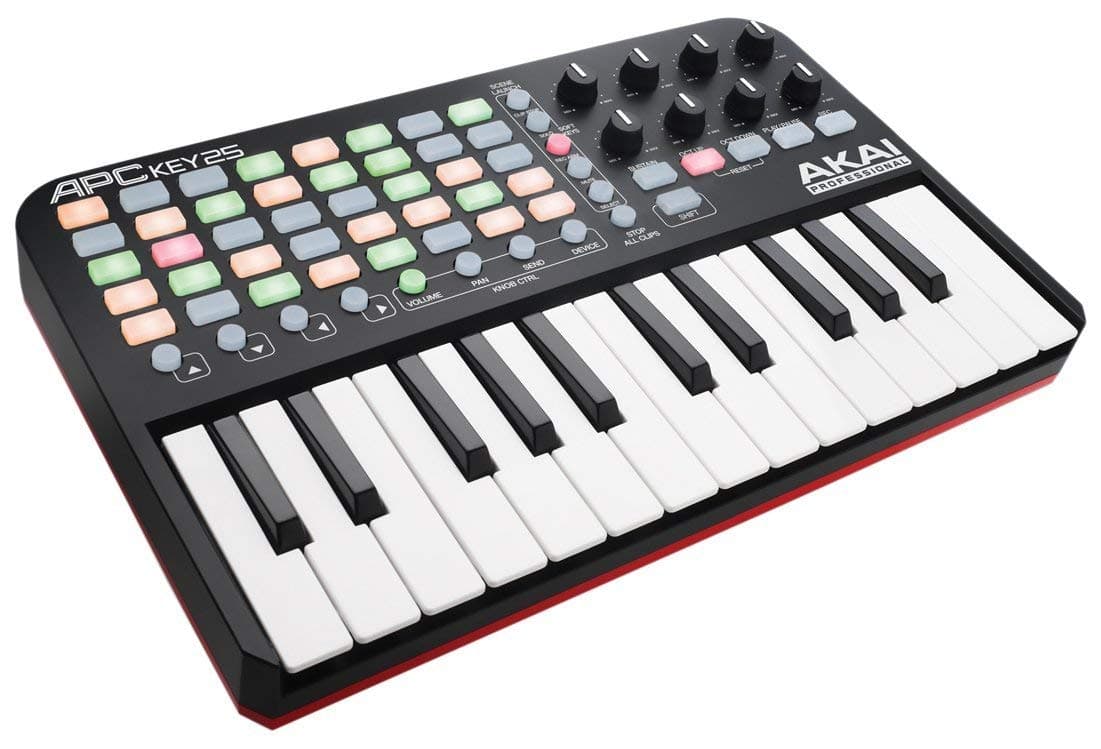 Akai Professional APC Key 25 – USB MIDI Keyboard Controller featuring 25 Piano Style Keys, 40 Buttons and 8 Assignable Encoders, for Ableton Live