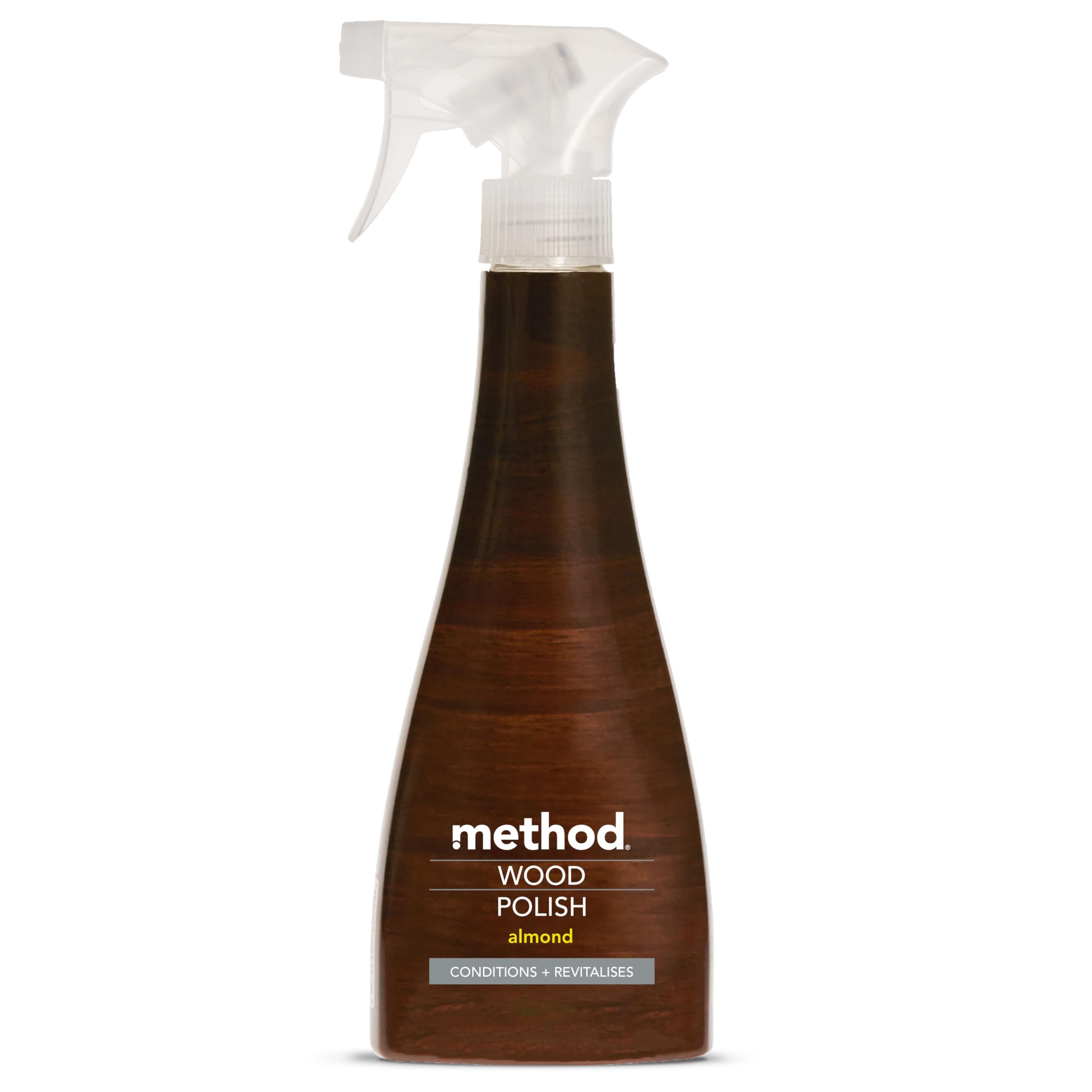 Method Wood Polish Spray, Wood Cleaner with Moisturising Oil, Gently Cleans and Shines, Almond Natural Scent, Pack of 1, 354ml