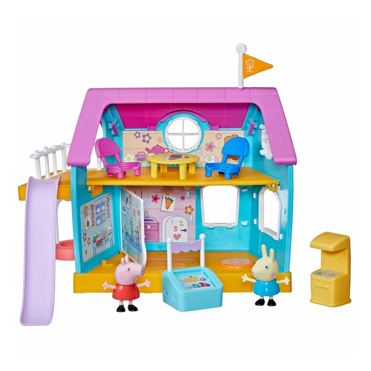 Peppa’s Club Kids-Only Clubhouse Pre-School Toy; Sound Effects; 2 Figures, 7 Accessories; Ages 3 and Up