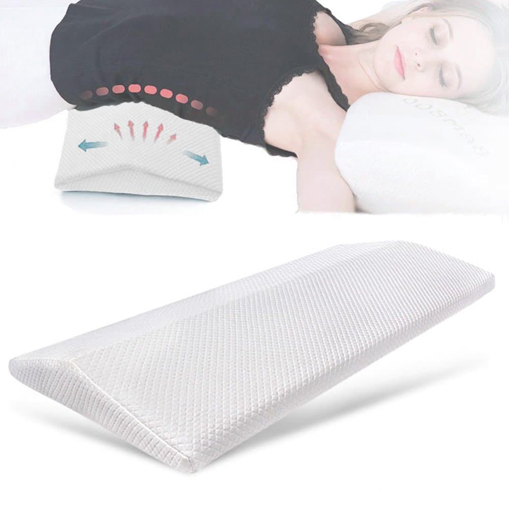 SMELOV Sleeping Pillow for Lower Back Pain,Comfortable Memory Foam,Orthopedic Waist Pillow for Sciatica,Pregnancy,Hip and Joint Pain(White)