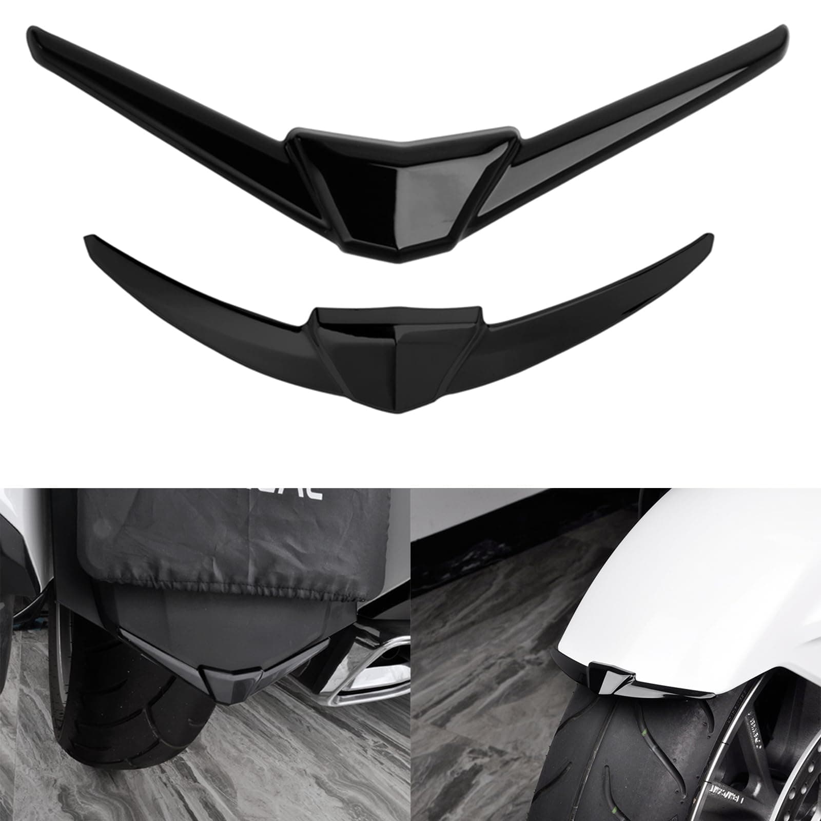 Motorcycle for Honda Gold Wing 1800 F6B GL1800 Black Decorative Cover Accessories 2018 2019 2020 2021 2022 2023 2024 2025 2026 (Black Front and Rear Fender Decoration)