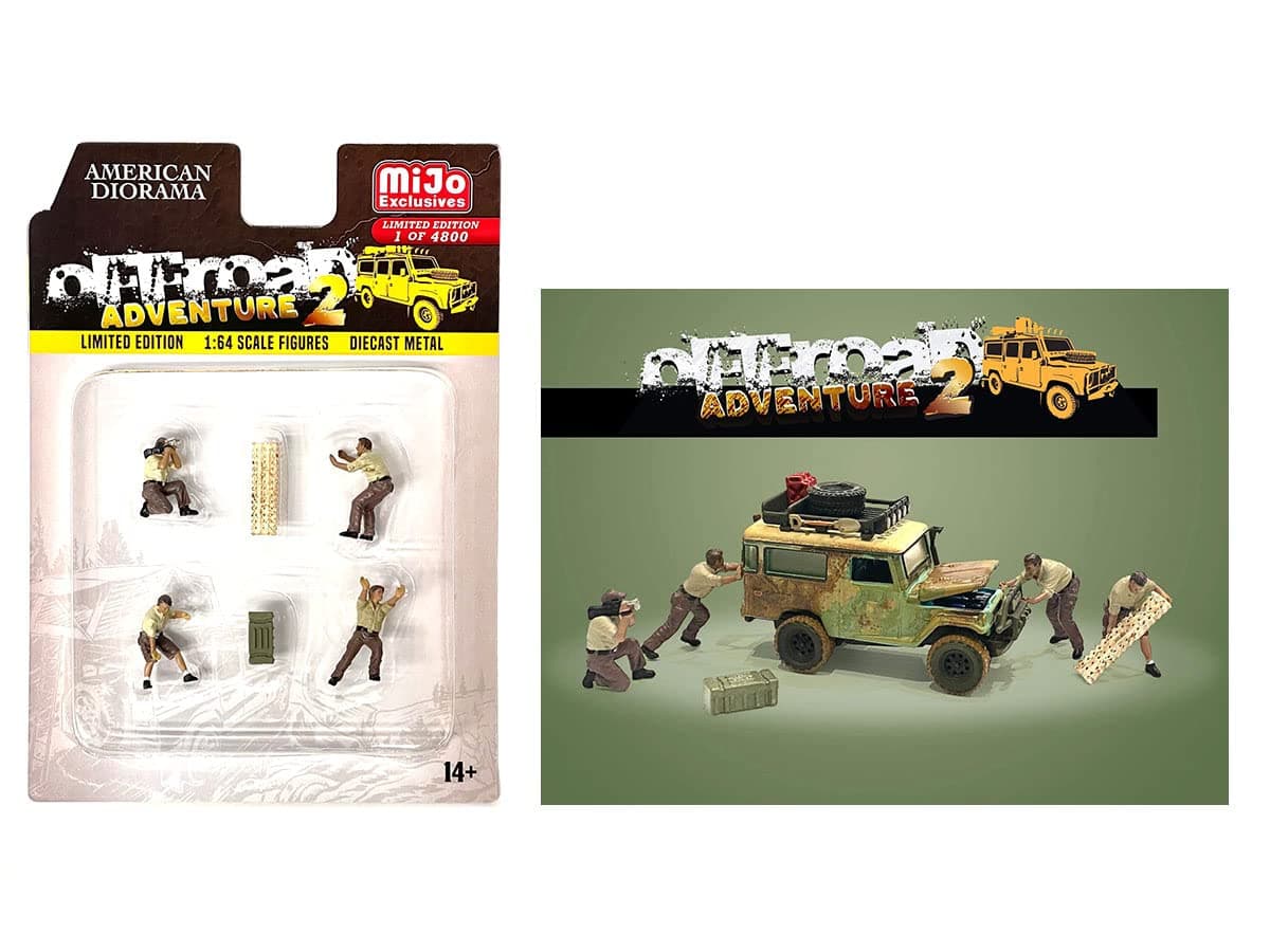 American Diorama Off Road Adventure Figure Set 2 1:64 scale Diorama Accessory