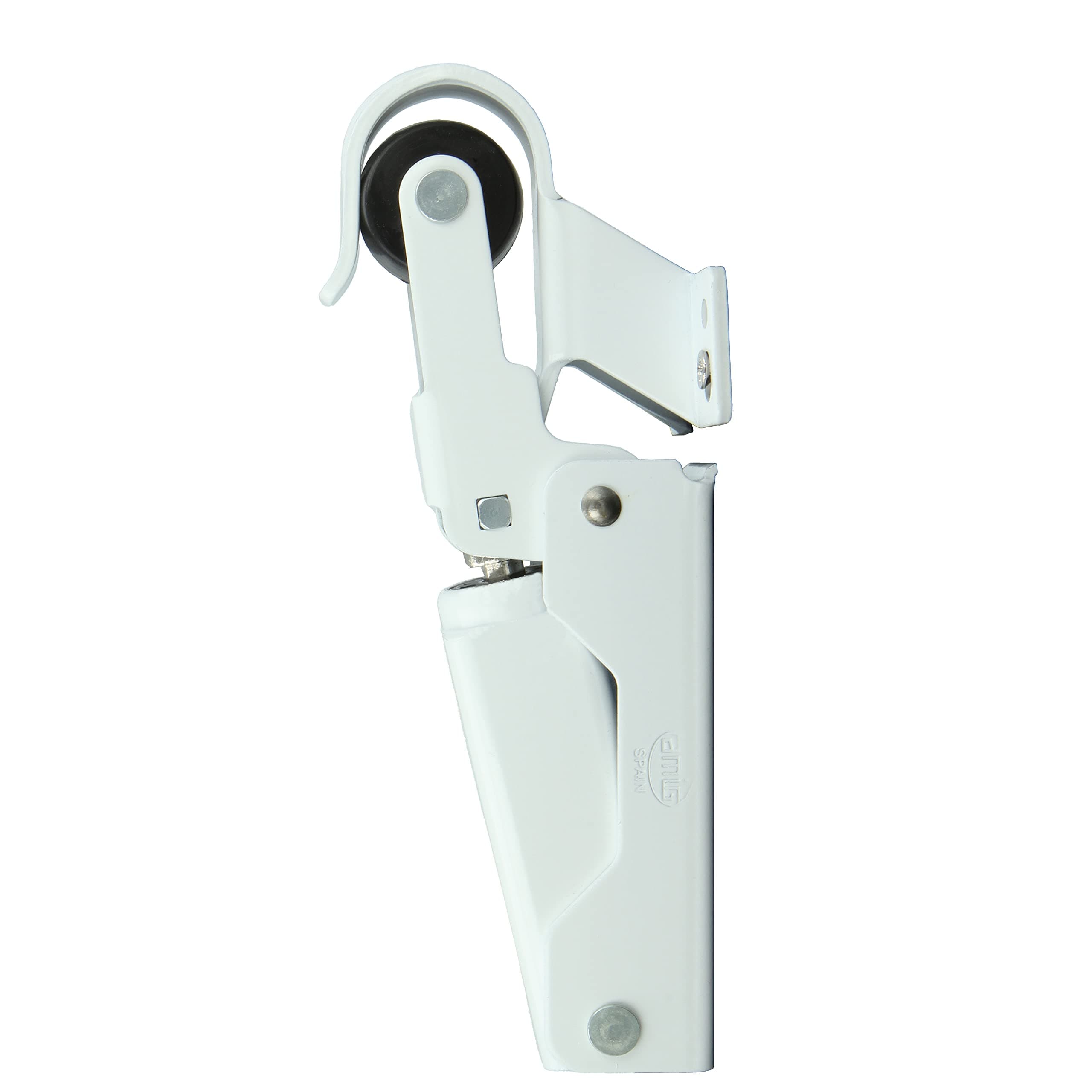 Amig - Door Retainer | Hydraulic Door Closer | Made of Aluminium | Dimensions: 108 x 32 mm | Ideal as a Brake, Stop or Door Buffer | Colour: White | Maximum Weight 40 kg