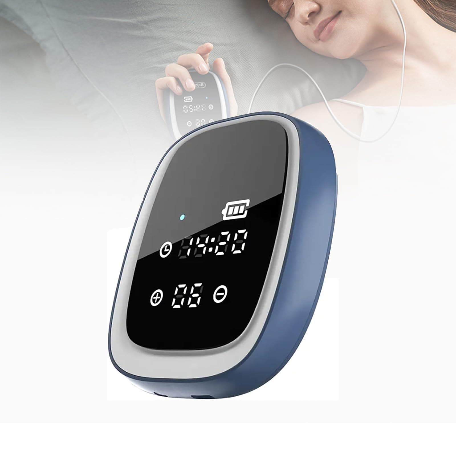 Sleep Aid Device, Intelligent Sleep Instrument with USB Charging and Adjusted Intensity 35 Levels, Ear Clip Type Adults Sleep Aid Machine for Insomnia & Relief Anxiety Stress