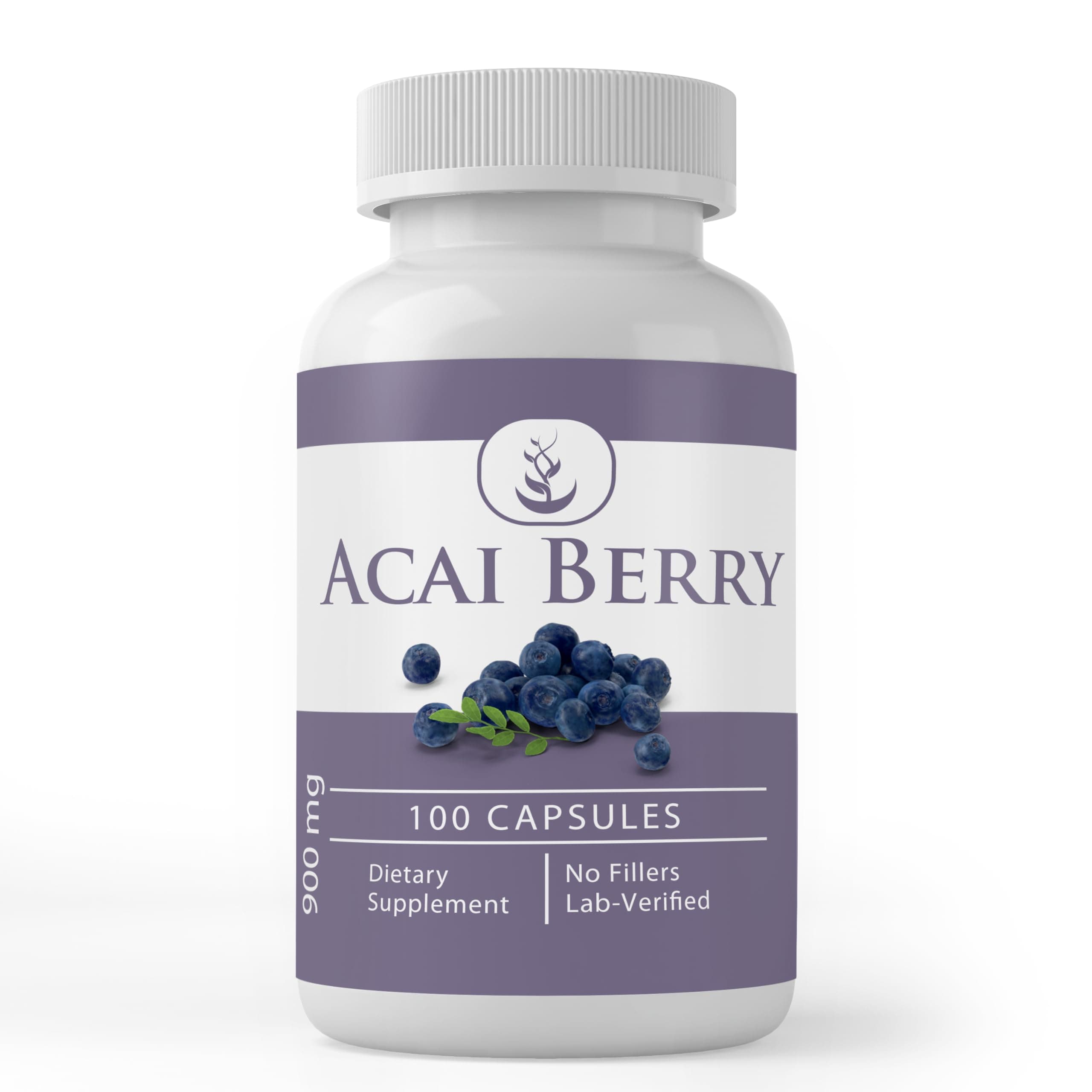 PURE ORIGINAL INGREDIENTS Acai Berry (100 Capsules) No Magnesium Or Rice Fillers, Always Pure, Lab Verified