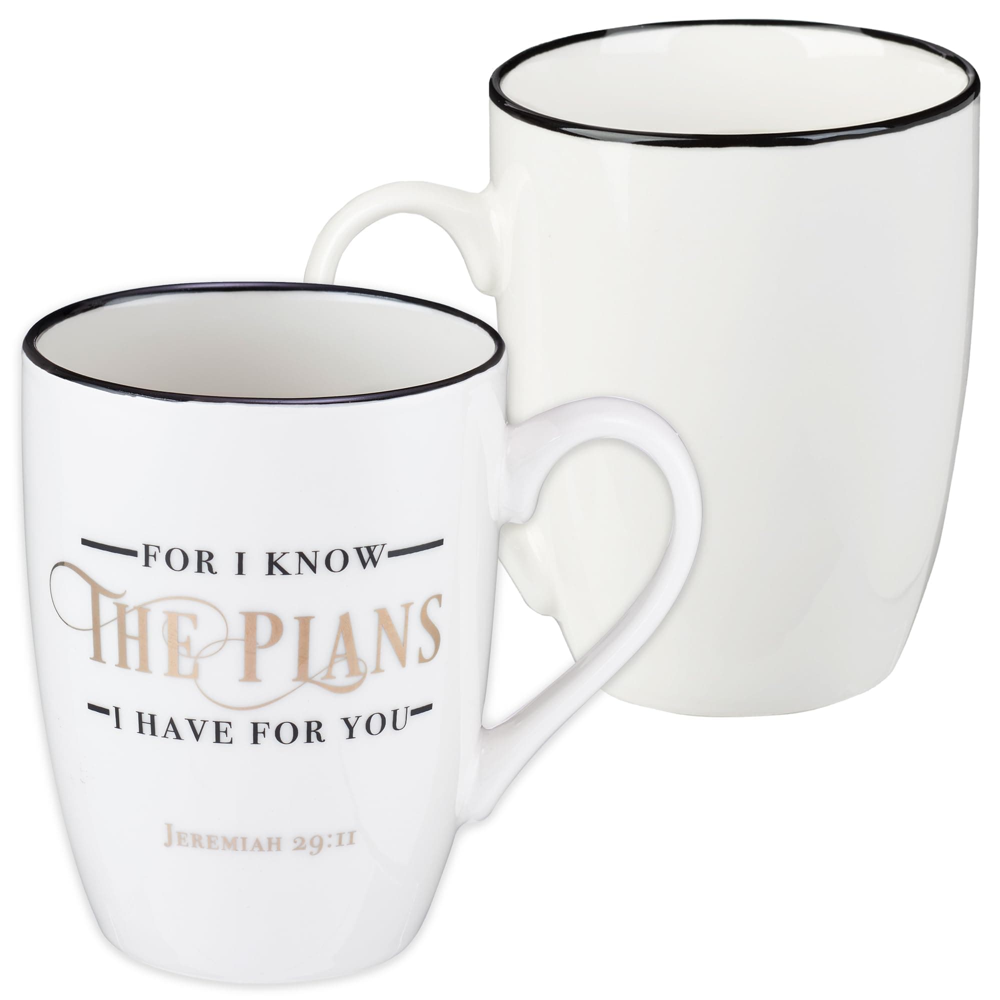 Christian Art GiftsI Know The Plans Jeremiah 29:11 Ceramic Coffee Mug for Women and Men - Inspirational Coffee Cup and 12oz