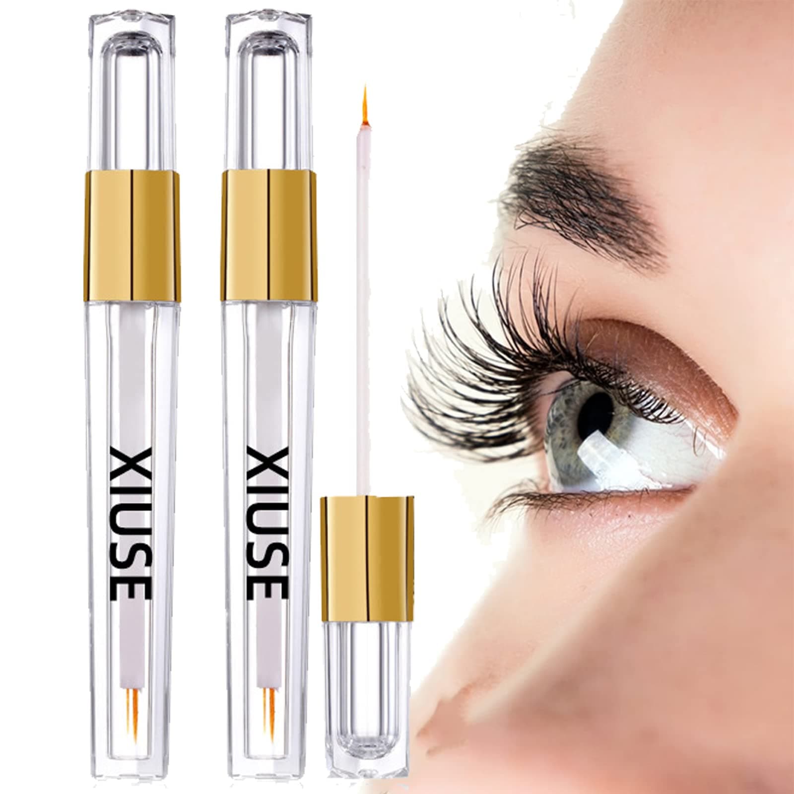 Nourishing Eyelash Growth Serum Xiuse, Xiuse Eyelash Growth Serum, Xiuse Lash Serum, Lash Serum For Eyelash Growth, Vegan Eyelash Growth Enhancer, Thick And Long Natural Curly Eyelashes (2pcs)