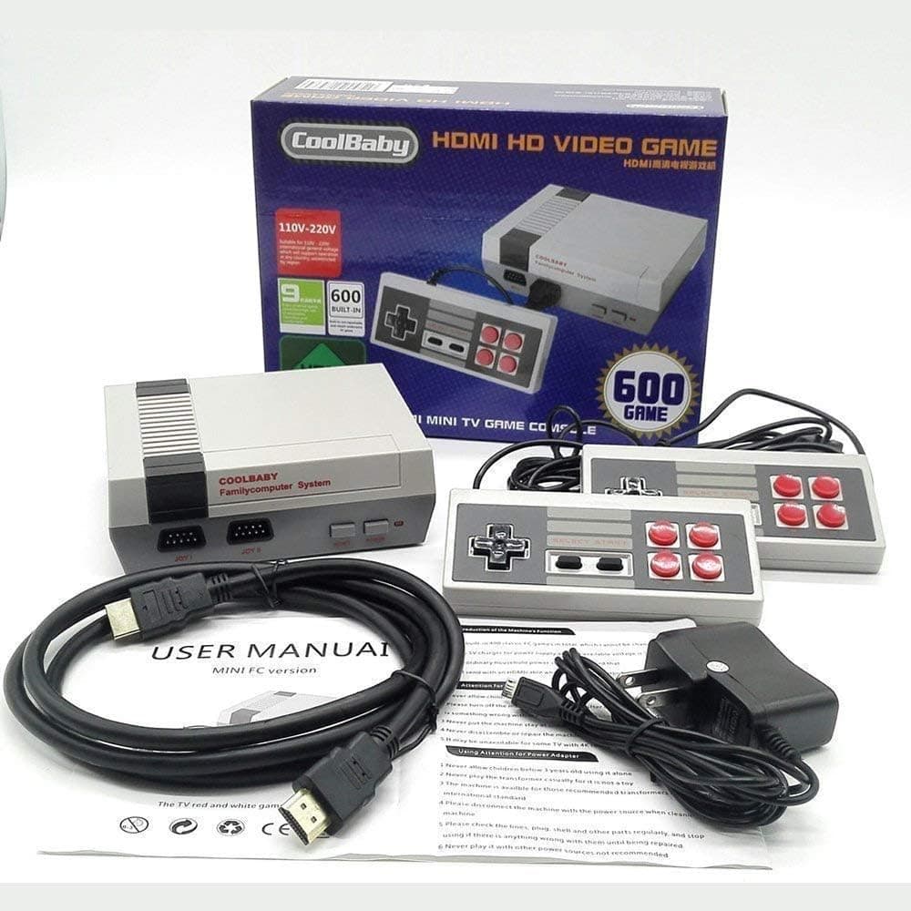 REES52 HD Game Console Mini Classic TV CoolBaby 600 Video Games Handheld Gamepad for NES Consoles Gift