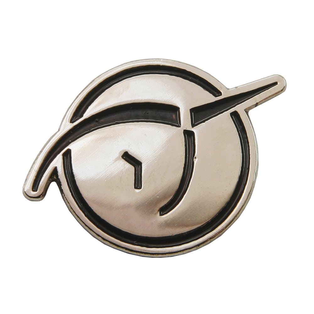 Invisible Pink Unicorn Lapel Pin - bright silver finish