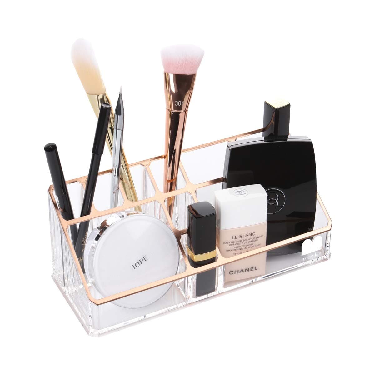 Moosy LifeMakeup Caddy Organizer Small Makeup Vanity Clear Makeup Organizer Vanity Organizer Countertop Makeup Palette Organizer Makeup Stand Acrylic