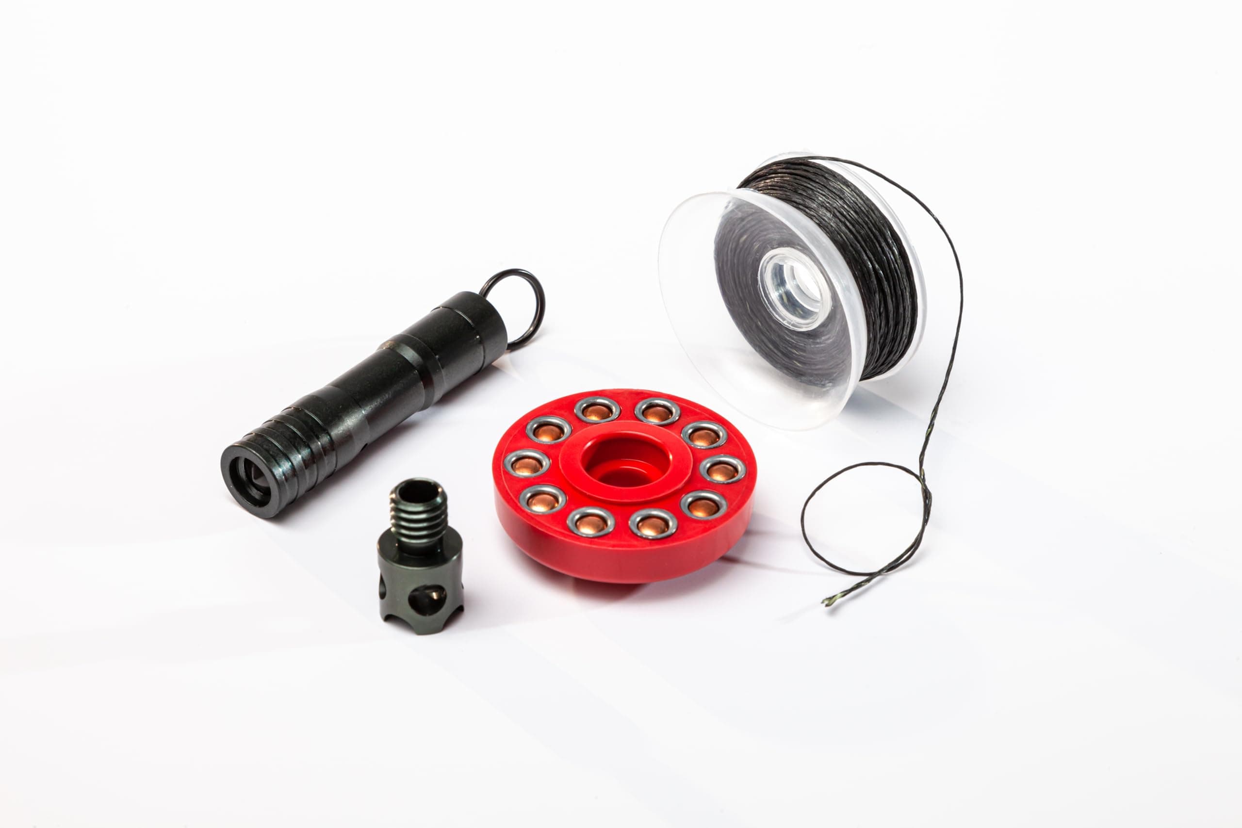 Fith Ops Camp Safe Full 209 Perimeter Trip Alarm Kit with Alarm, Dyneema Line (85'), Empty Primer Caddy, Safety Pin