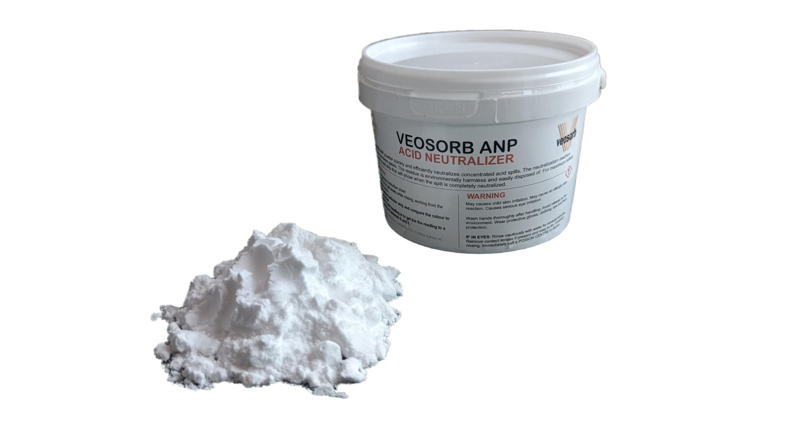 500gr Veosorb ANP Acid Neutralizer | Effective Spill Response with Indicator Paper for Safe Acid Neutralisation in Laboratories, Workshops, and Industrial Environments