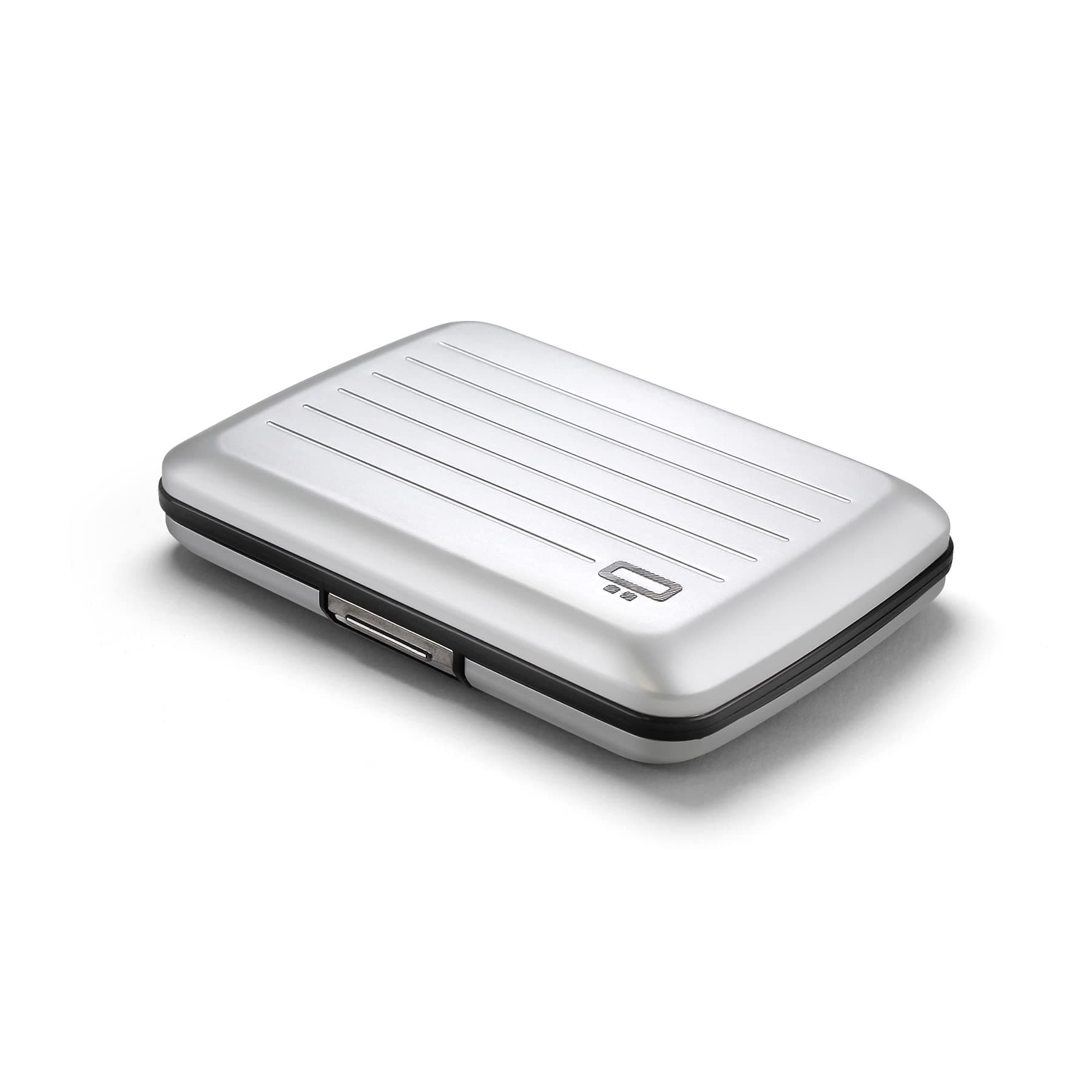 Aluminum card holder with metal lock, RFID Protection against fraud and demagnetization, Compact wallet, Smart Case OSLO model