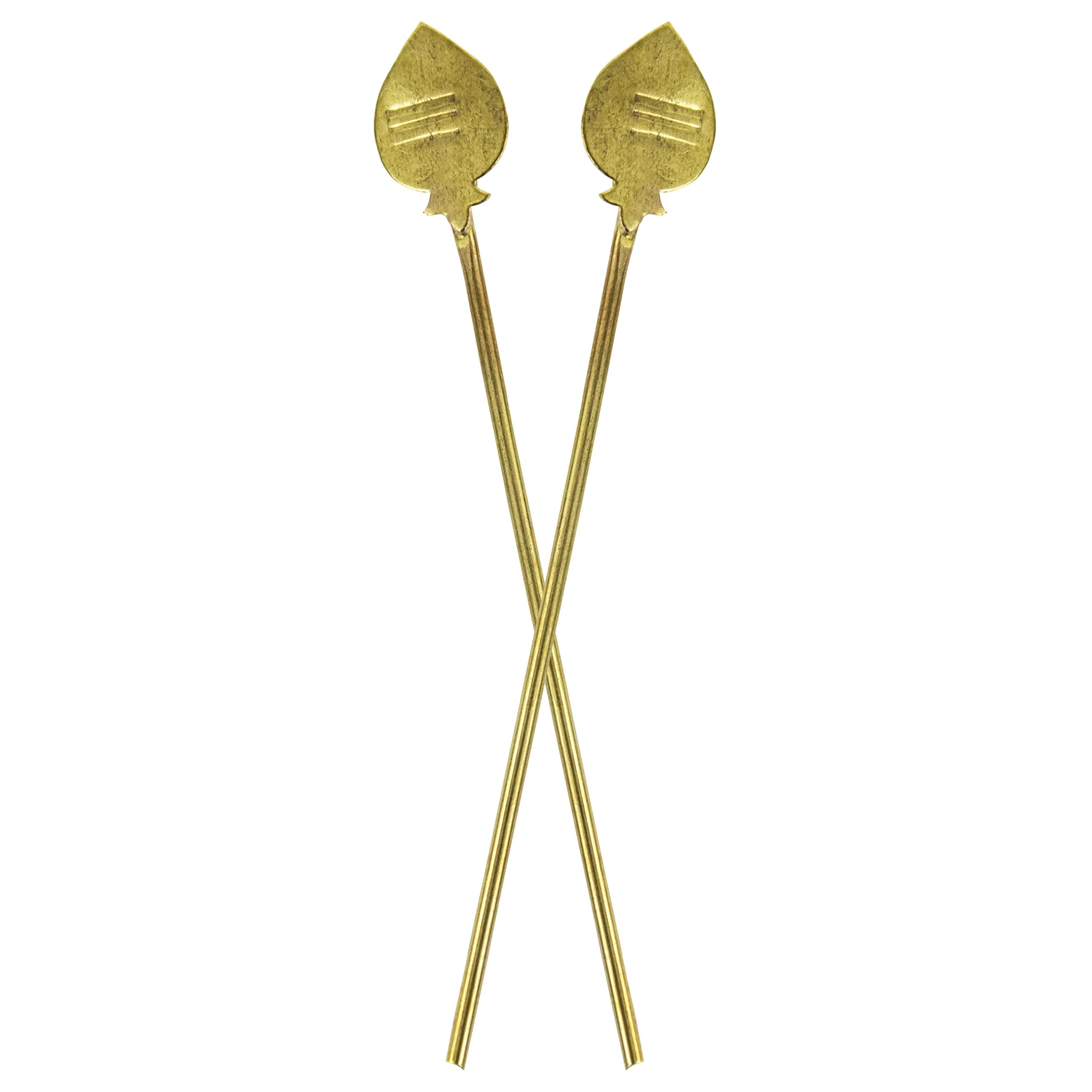 Golden Brass Lord Muruga Vel Murgan Idol for Pooja Brass vel- Micro Vel (2)