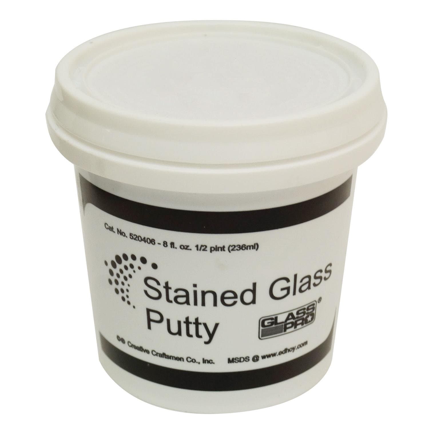Glass Pro Stained Glass Lead Cement Putty Black 1/2 PINT (1 LB) Ready to Use