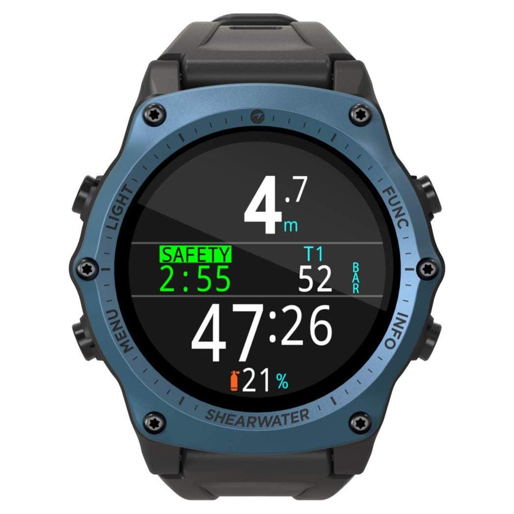 Shearwater Teric Dive Computer Blue Bezel Rugged Technical Dive watch model 15024