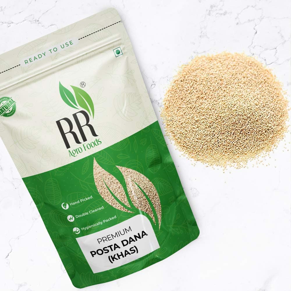 RR Agro Foods 100% Natural A Grade Poppy Seed | Khus Khus Posto Dana | Posto Dana for Eating (100 GM)