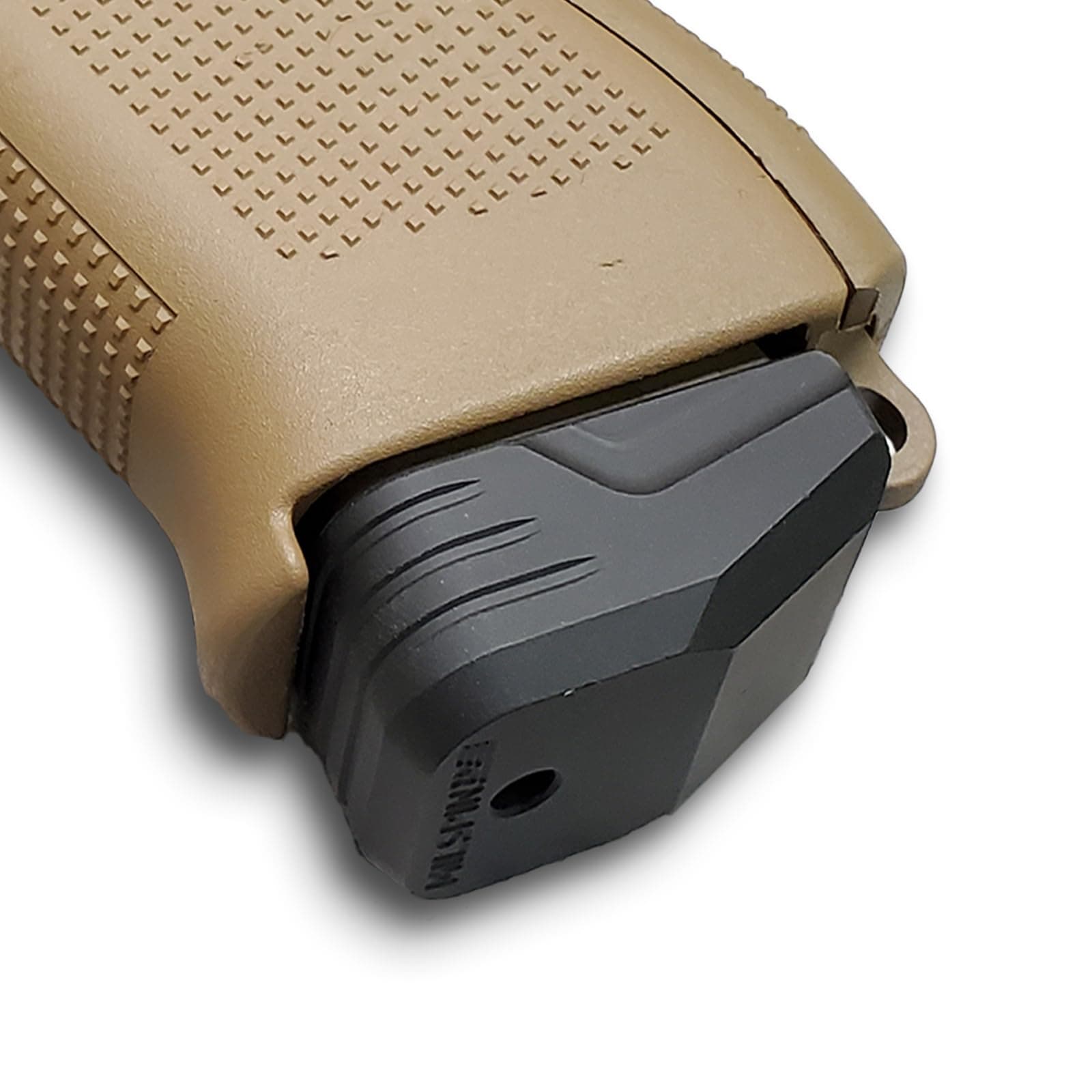 Milspin Weighted Magazine Base Plate Compatible with Glock Gen 1-5 | Beef Jones | Accessories (Armor Black, Models G17 17L 18 19 19X 22-24 26 27 31 34 35 45)