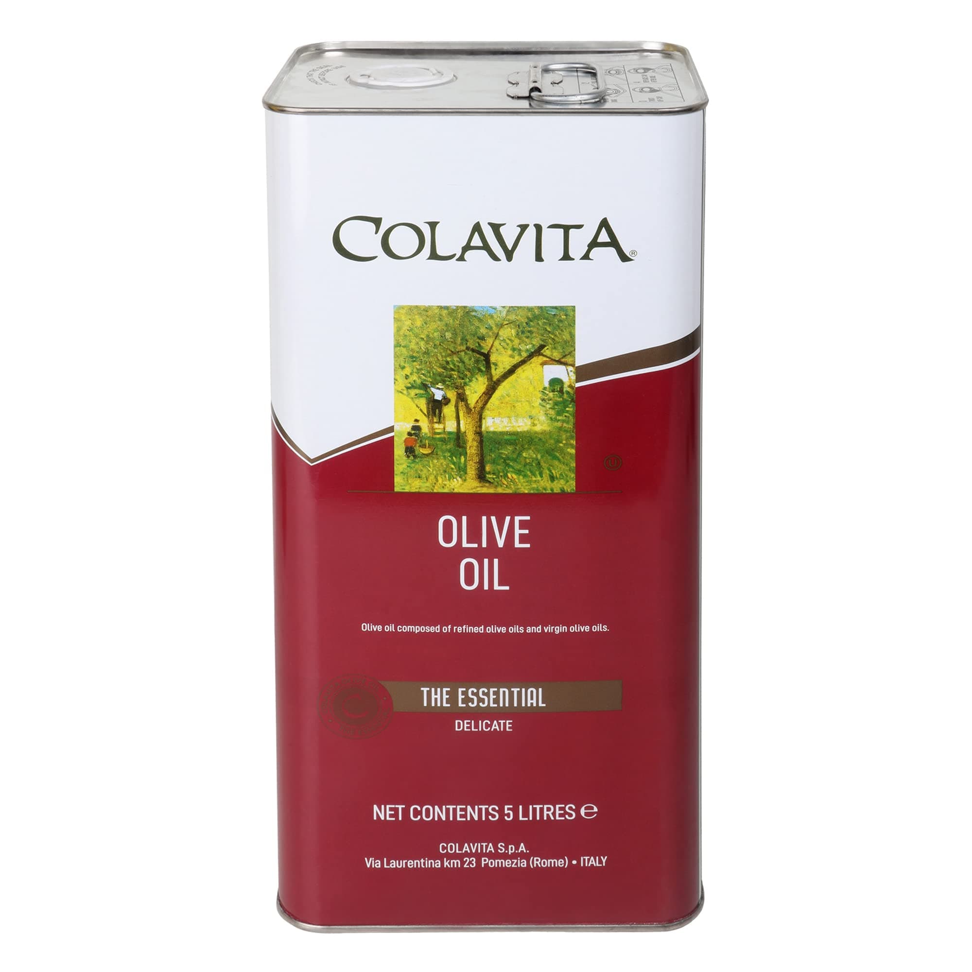 Pure Olive Oil (5L) | Imported from Italy | Premium Olive Oil for Deep Frying, Sautéing and Body Massage | Tin Can Pack
