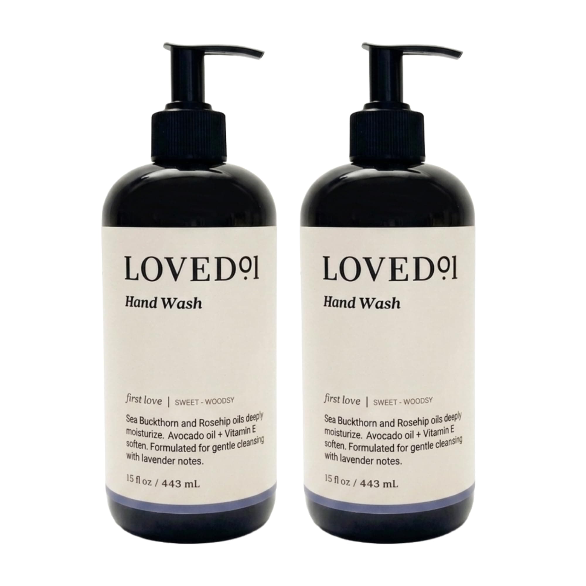 Loved01 Hand Wash, John Legend Skincare, Liquid Hand Soap, Gentle & Hydrating, Cruelty-Free, Oprah's Favorite Things, Formulated with Nourishing Oils, First Love Lavender Scent, 2-Pack 15 oz each