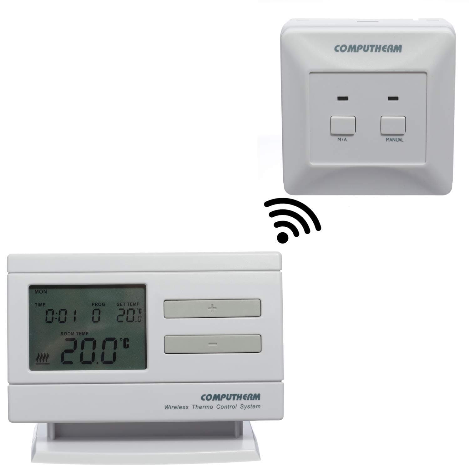 COMPUTHERM Q7RF Wireless Programmable Room Thermostat, Temperature Thermometer, Portable Thermostat, Economy & Comfort Mode
