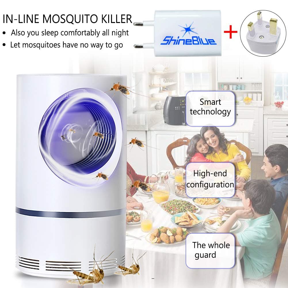 FeiGu Mosquito Repellent Lamp – 5W Matamoscas/Mata Electric Traps for Kills Insects with a USB 368NM Ultraviolet LED Lamp - No Chemicals