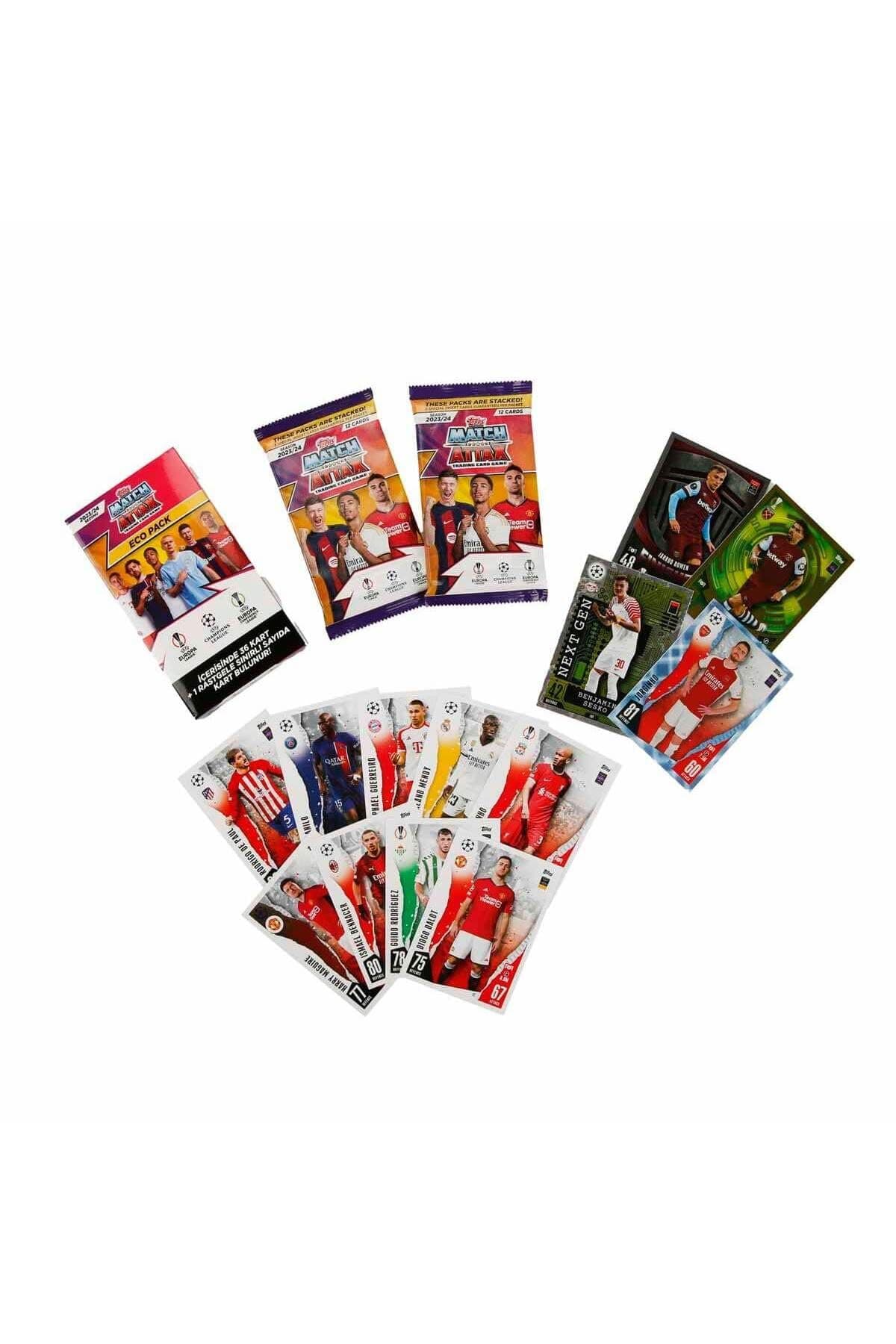 Topps - TCG Cards Game UCL 2024 Match Attax Eco Pack with 37 Cards
