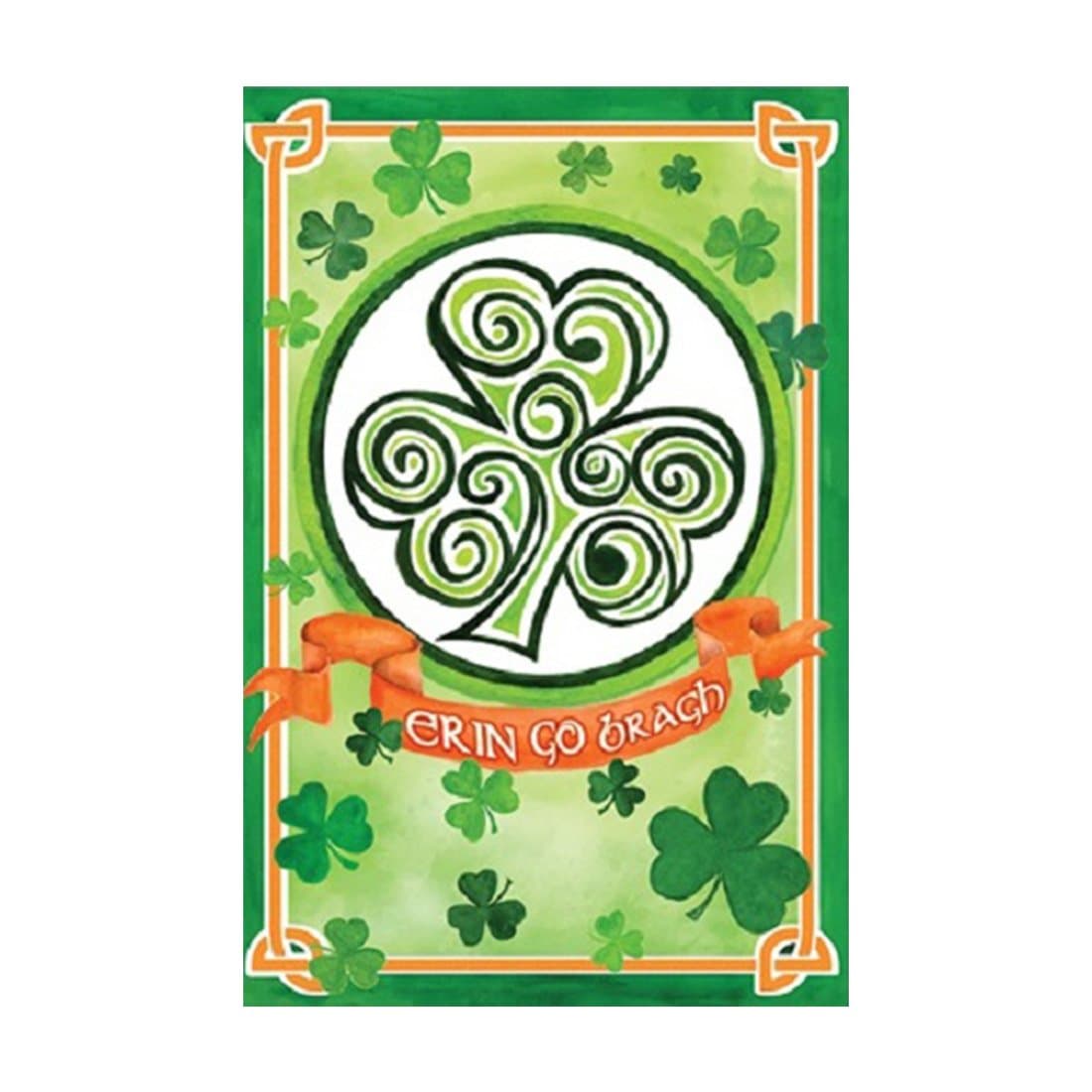 Garden Decor Happy St.Patrick'S Day Shamrocks Banner Double Sided Decorative Flags 100% Polyester And Waterproof Fade And Mildew Resistant 28 X 40 Inch Banners