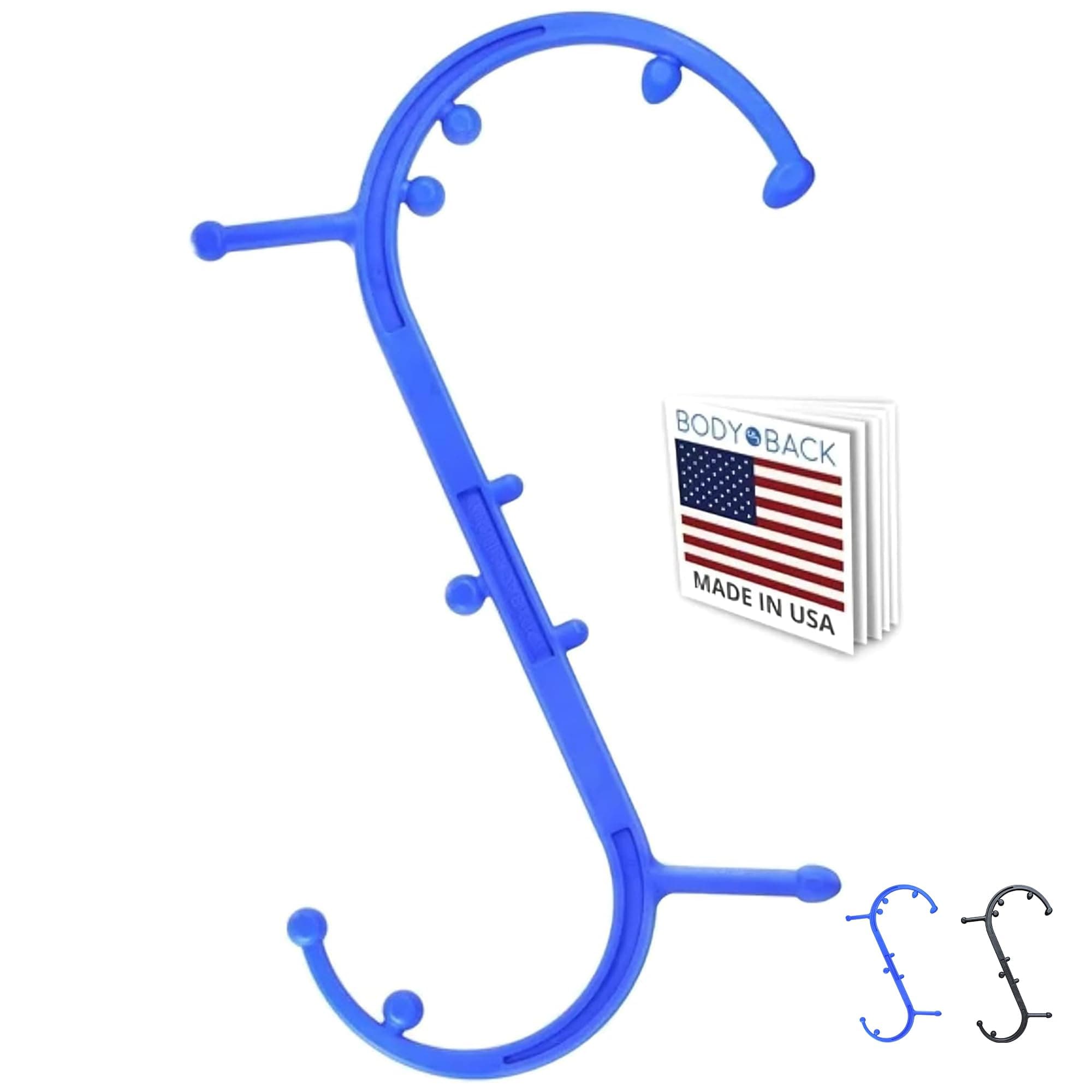 Body Back Buddy Classic USA Made FSA Eligible Handheld Full Body Massage Cane Trigger Point Massage Tool for Deep Tissue Pain Relief - Dual Massage Hooks for Back, Shoulder, Neck. Manual Back Massager