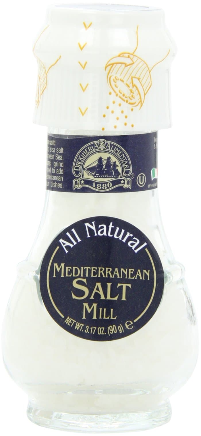 Drogheria & Alimentari All Natural Spice Grinder Mediterranean Salt, 3.17 Ounce Jars (Pack of 3)