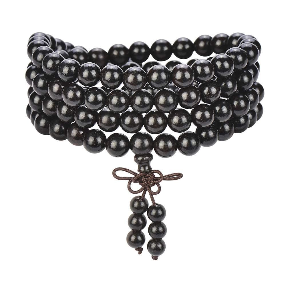 Mala Beads Bracelet 108 8mm Prayer Meditation Sandalwood Elastic…