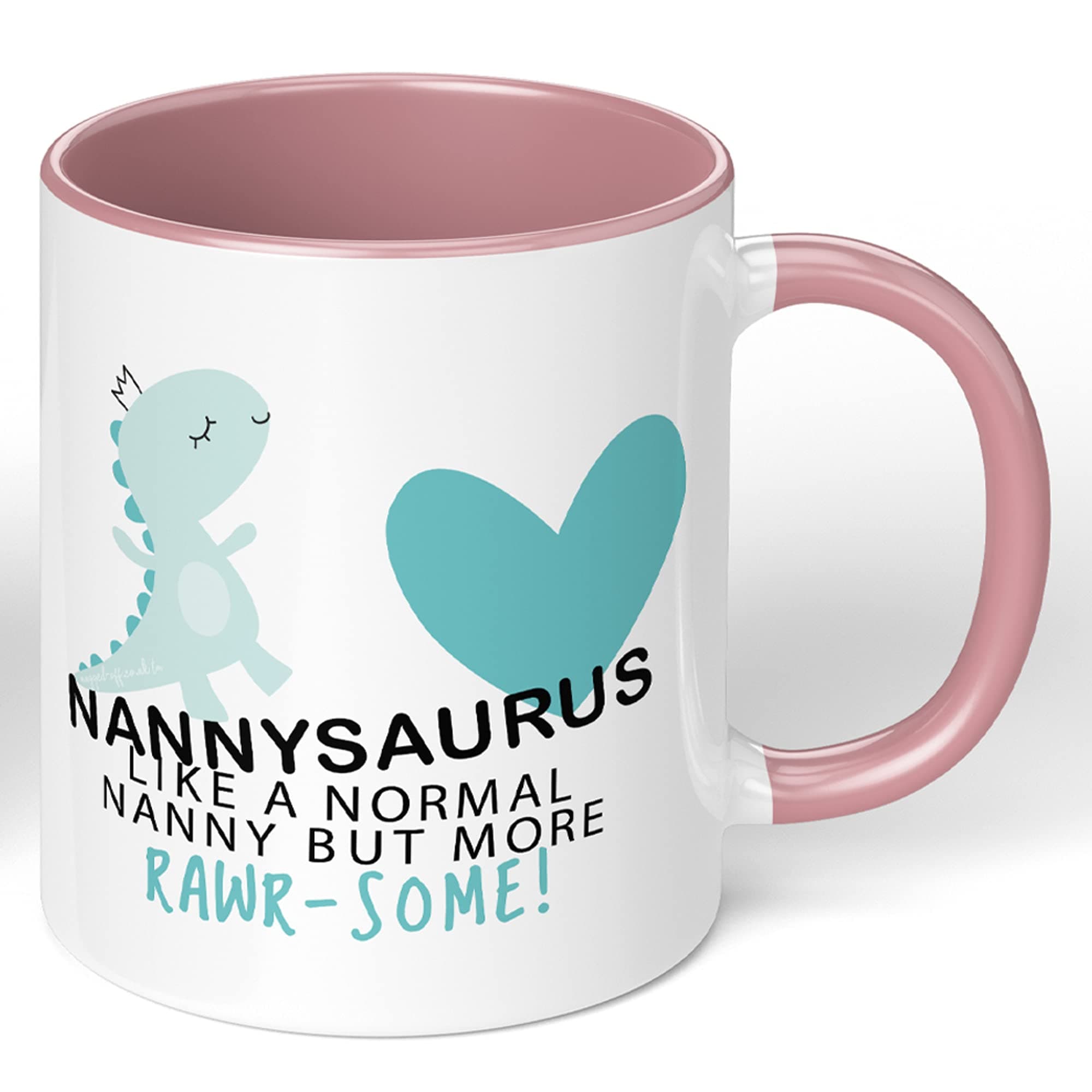 Mugged Off Nanny Gift | Nanny Mug Pink Nannysaurus Ideal Nan Mothers Day Gift