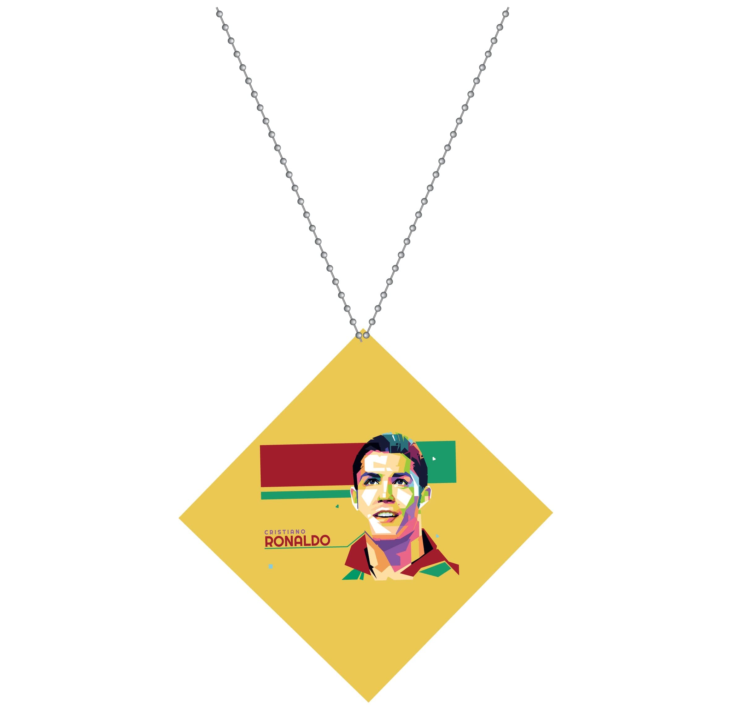 DOTME® Printed Cristiana Ronaldo Car Hanging Interior Decoration Accessories Ornaments Multicolored Double (L x H 3 x 2 Inch)