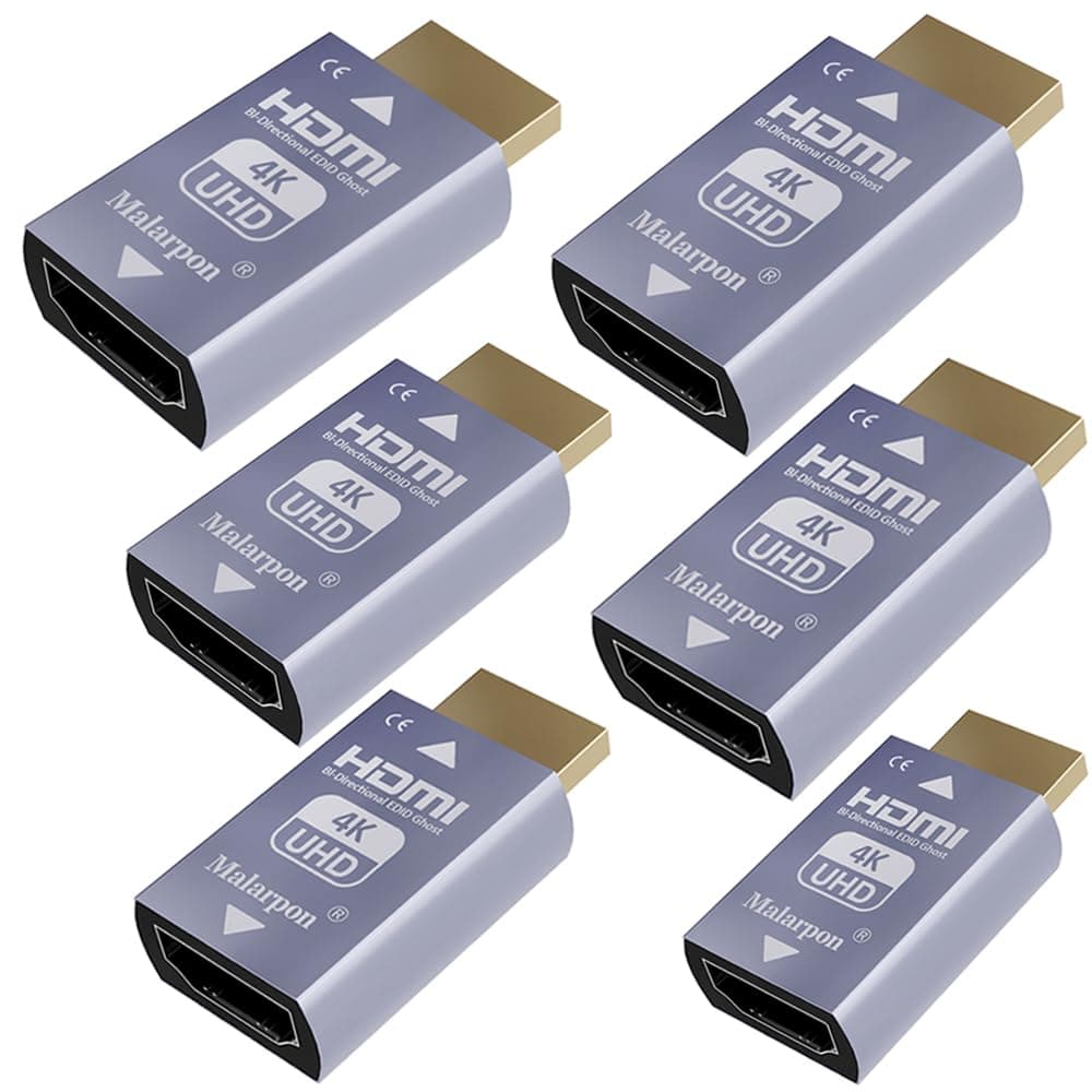 Hdmi Edid Emulator Passthrough 3rd Generrtion Aluminum fit Headlesskeep The EDID of The Monitor Active Switches and Extenders 3840x2160@59Hz 6P