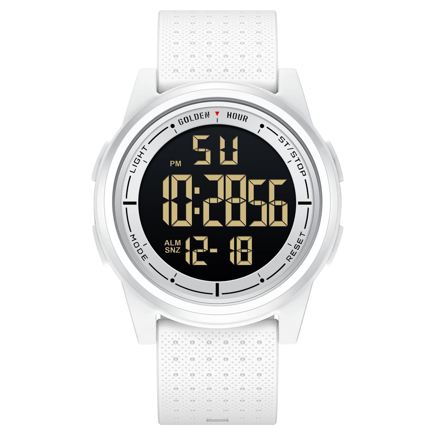 Ultra-Thin Minimalist Sports Waterproof Digital Watches Men with Wide-Angle Display Rubber Strap Wrist Watch for Men Women