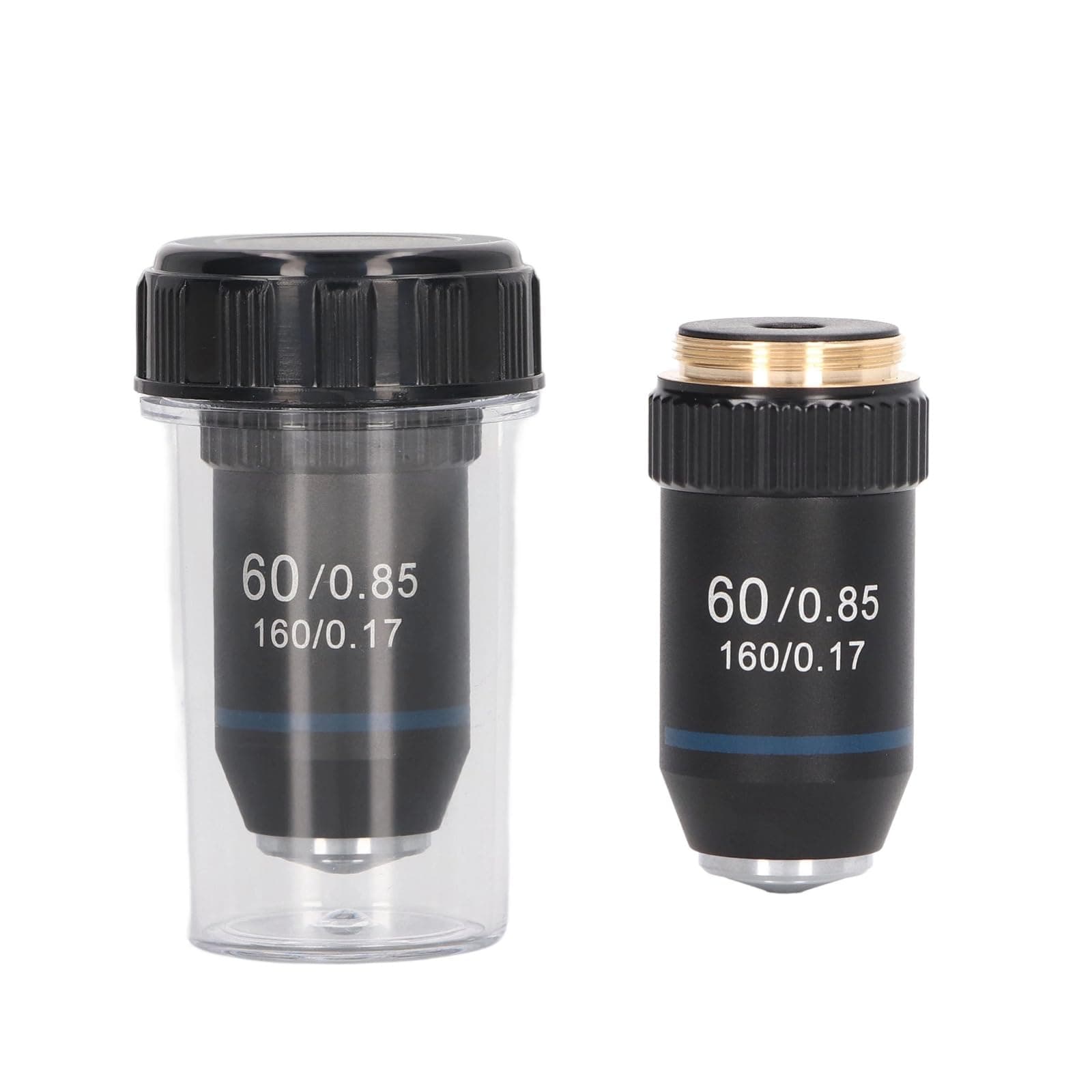 60X Microscope Objective Lens, Achromatic High Magnification 20.2mm Thread for Compound Microscope and Borescope Supplies