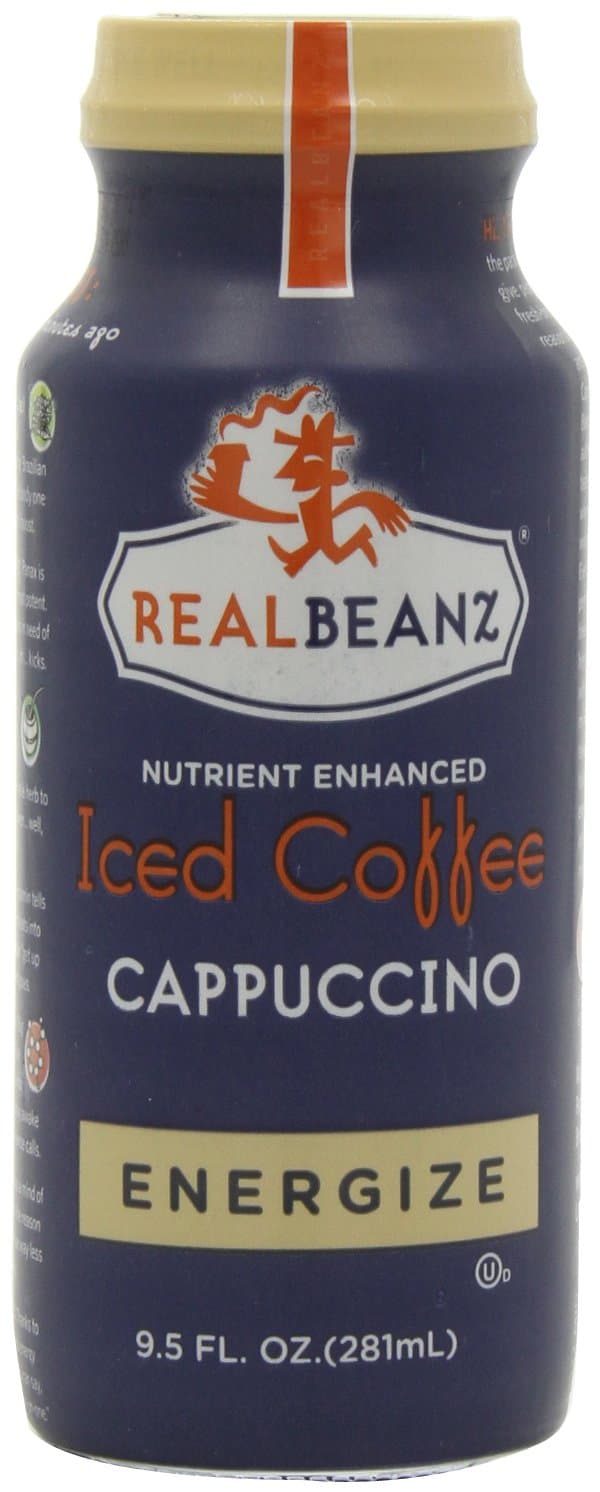 RealBeanz Iced Coffee, Cappuccino, 9.5 Ounce (Pack of 12)