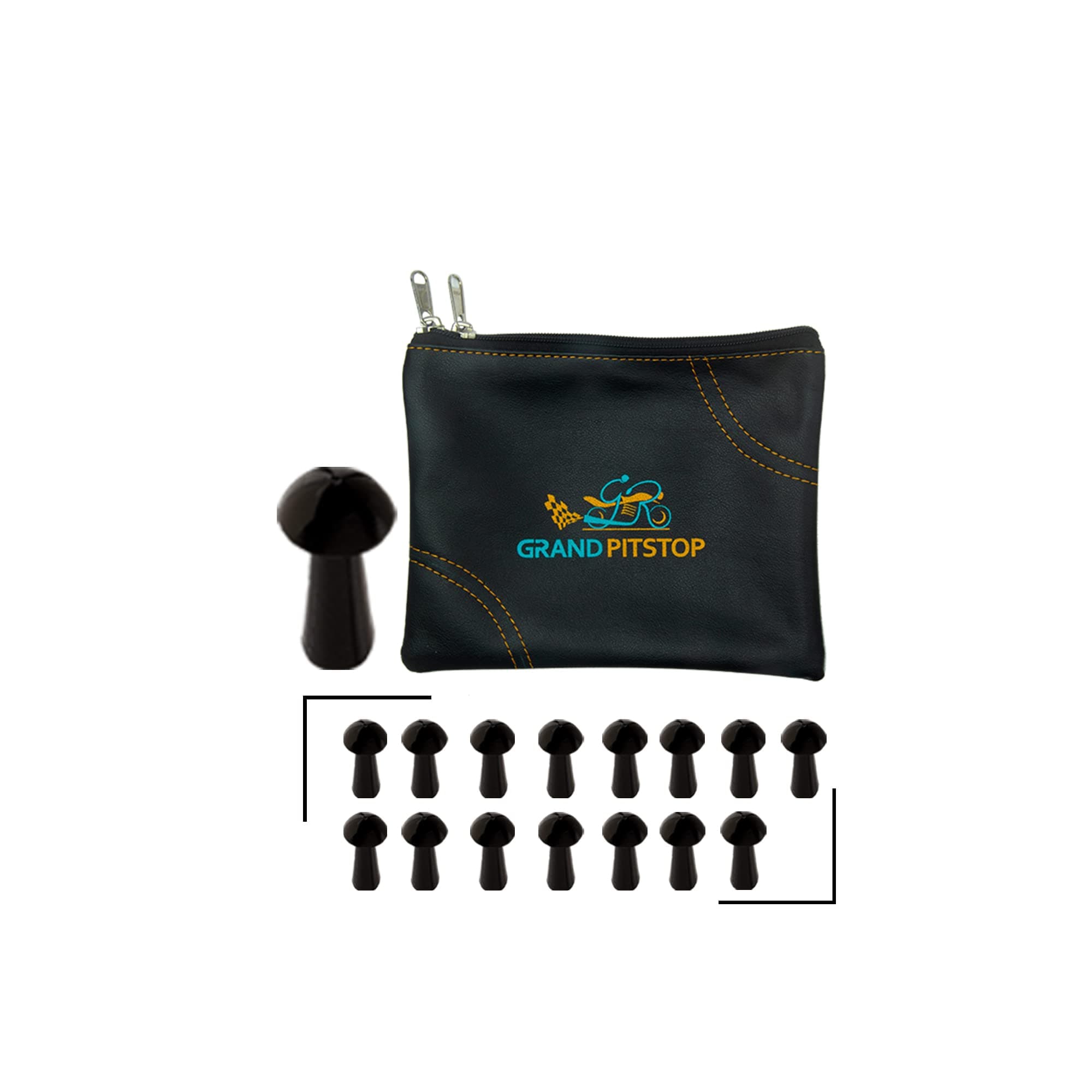 Grand PitStop Replacement Mushroom Plugs for tubeless Tire Puncture Repair kit - for Cars, Motorcycles- Spare Plugs (15 Plugs)