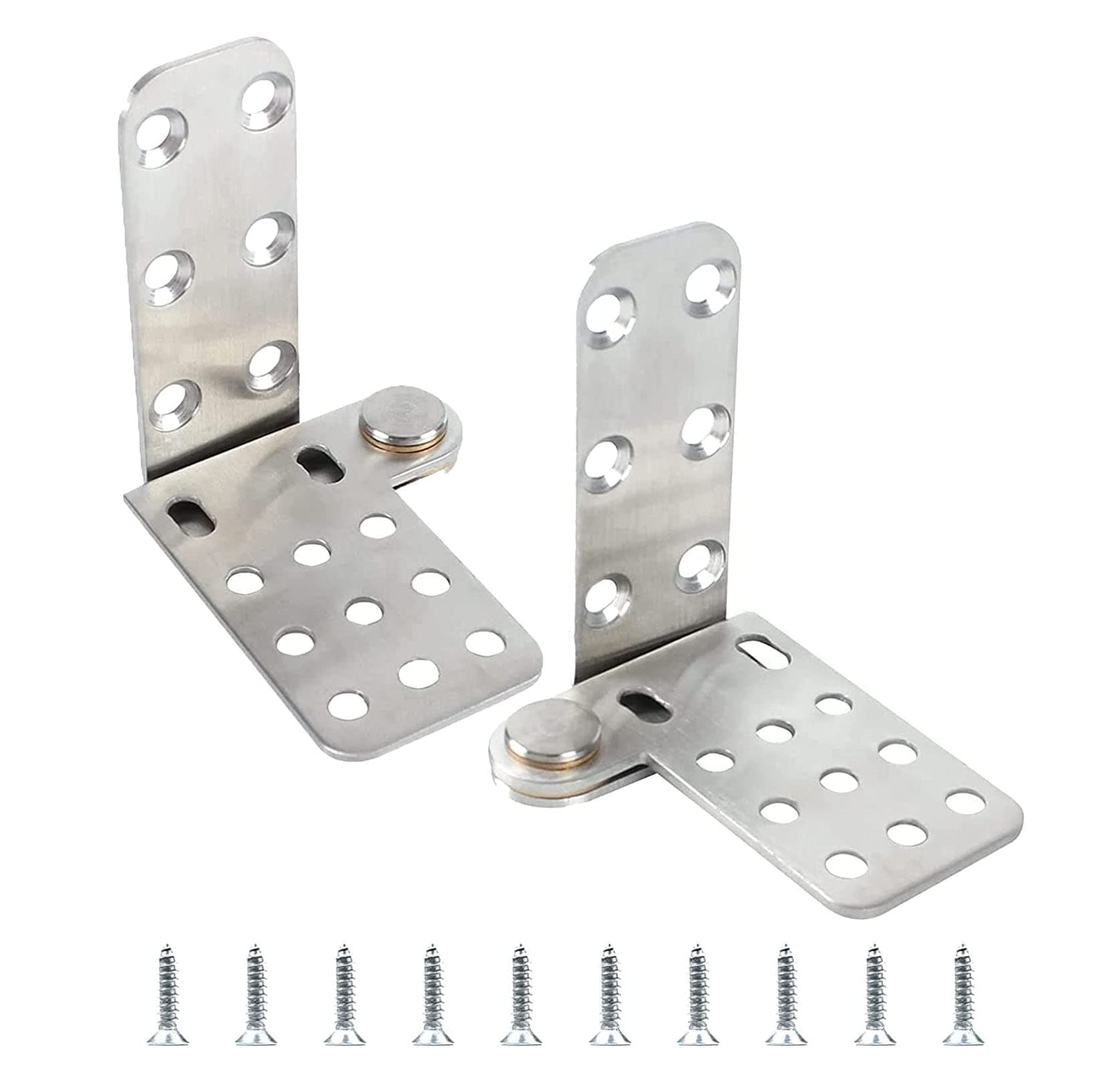 TamBee Door Pivot Hinges 180 Degree Heavy Duty Hinges for Wood Doors Shaft 304 Stainless Steel Top and Bottom Set Pivot Hinge System (1 Pair)