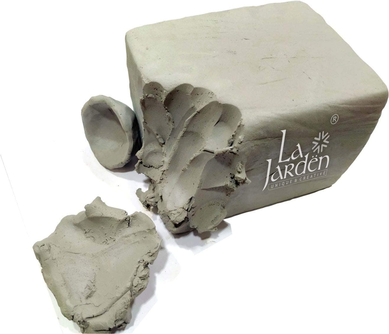 La Jarden Terracotta/Natural/Shadu/Modelling Clay Dough Grey (4.8 Kgs) for Eco-Friendly Ganesha, Figurines, Sculptures, Jewellery, Pottery, & Childrens Play Dough for Making Any Model