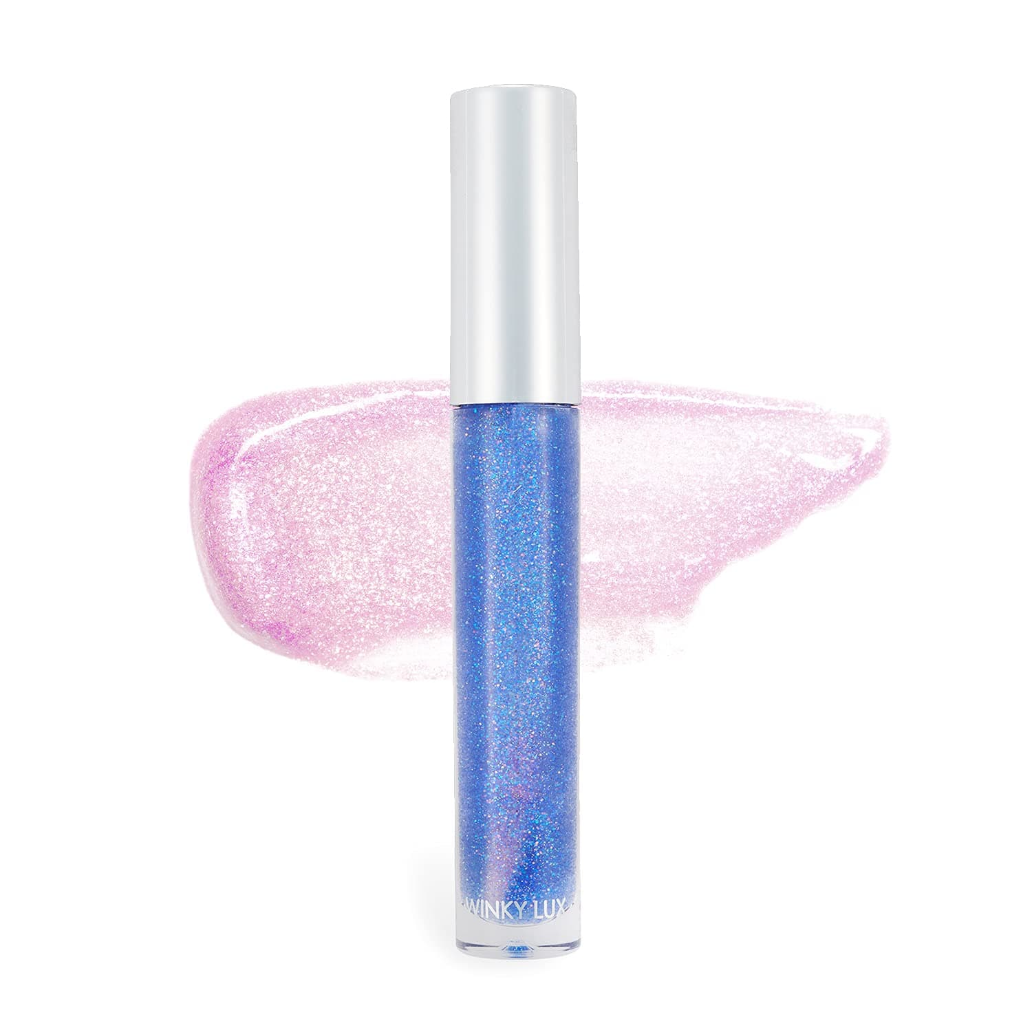 Winky Lux Disco Lip Gloss, pH Glitter Lip Gloss, Cute Color-Changing Pink for Glossier Lips with No Flavoring, 0.14 Oz, Far Out